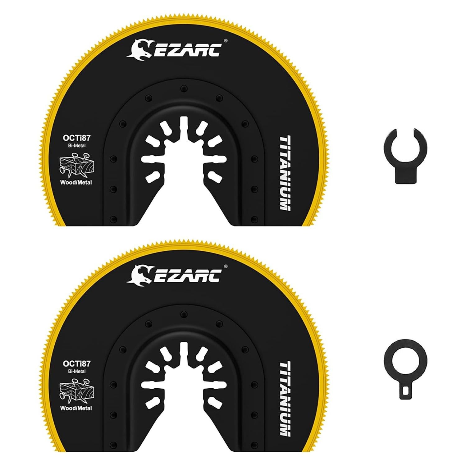 Cuchillas Oscilantes EZARC de Titanio 2 PCS para Madera y Metal