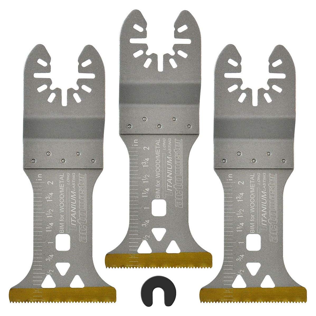 Hoja de sierra oscilante Bi-Metal Titanio 3 Piezas