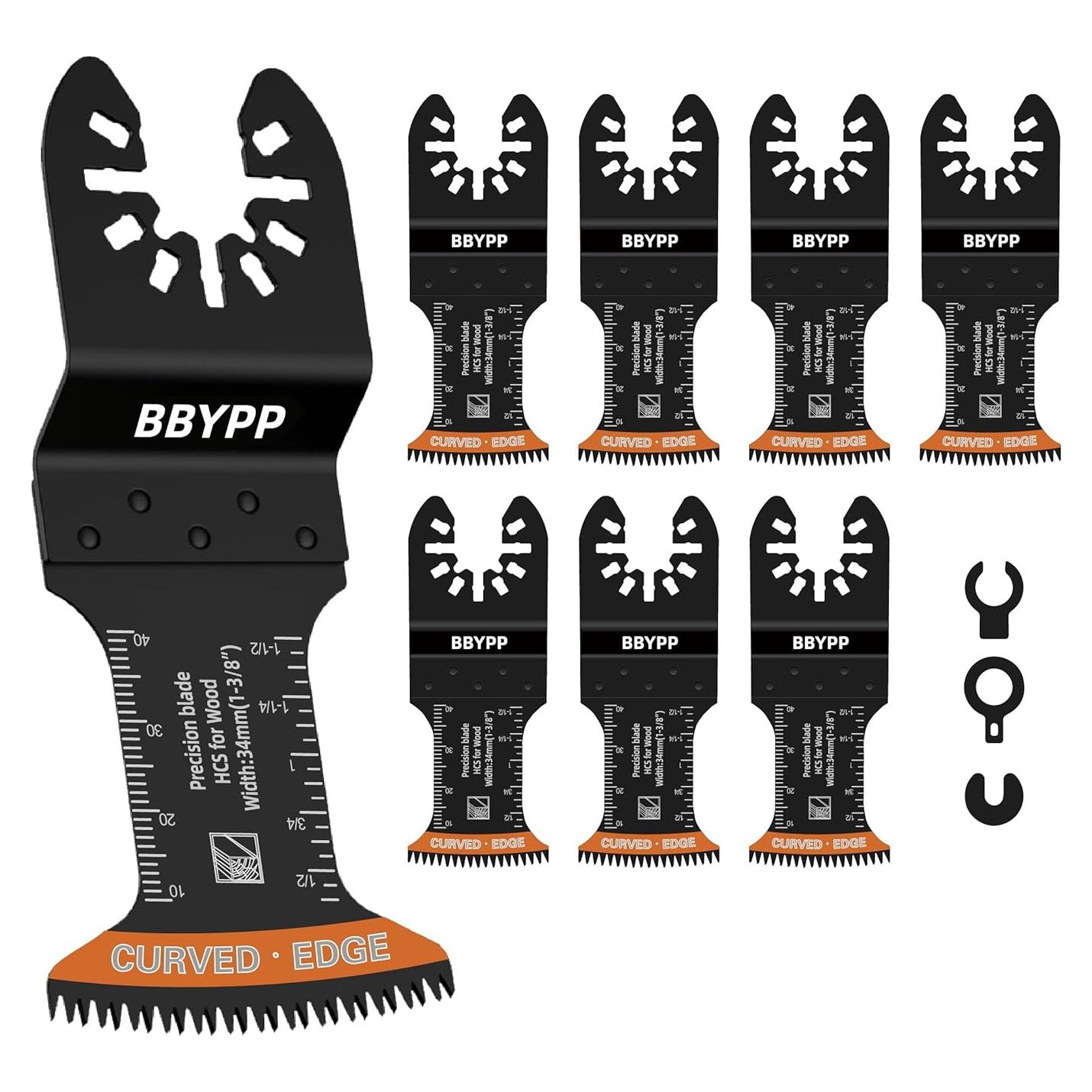 Juego 7 Hojas Sierra Oscilante BBYPP Curvadas para Madera