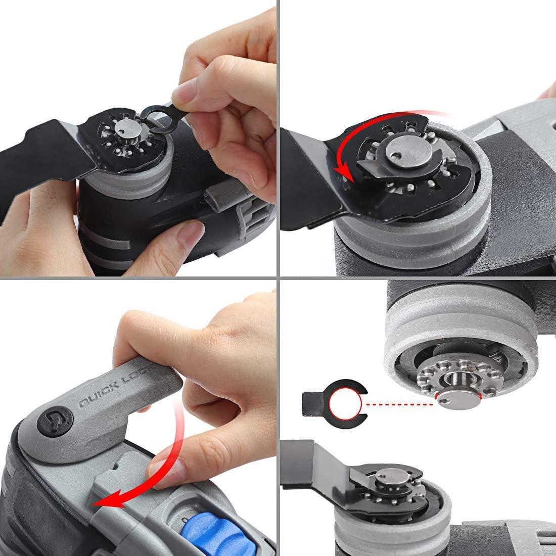 WORKPRO Juego 23 Cuchillas Sierra Oscilante Metal/Madera