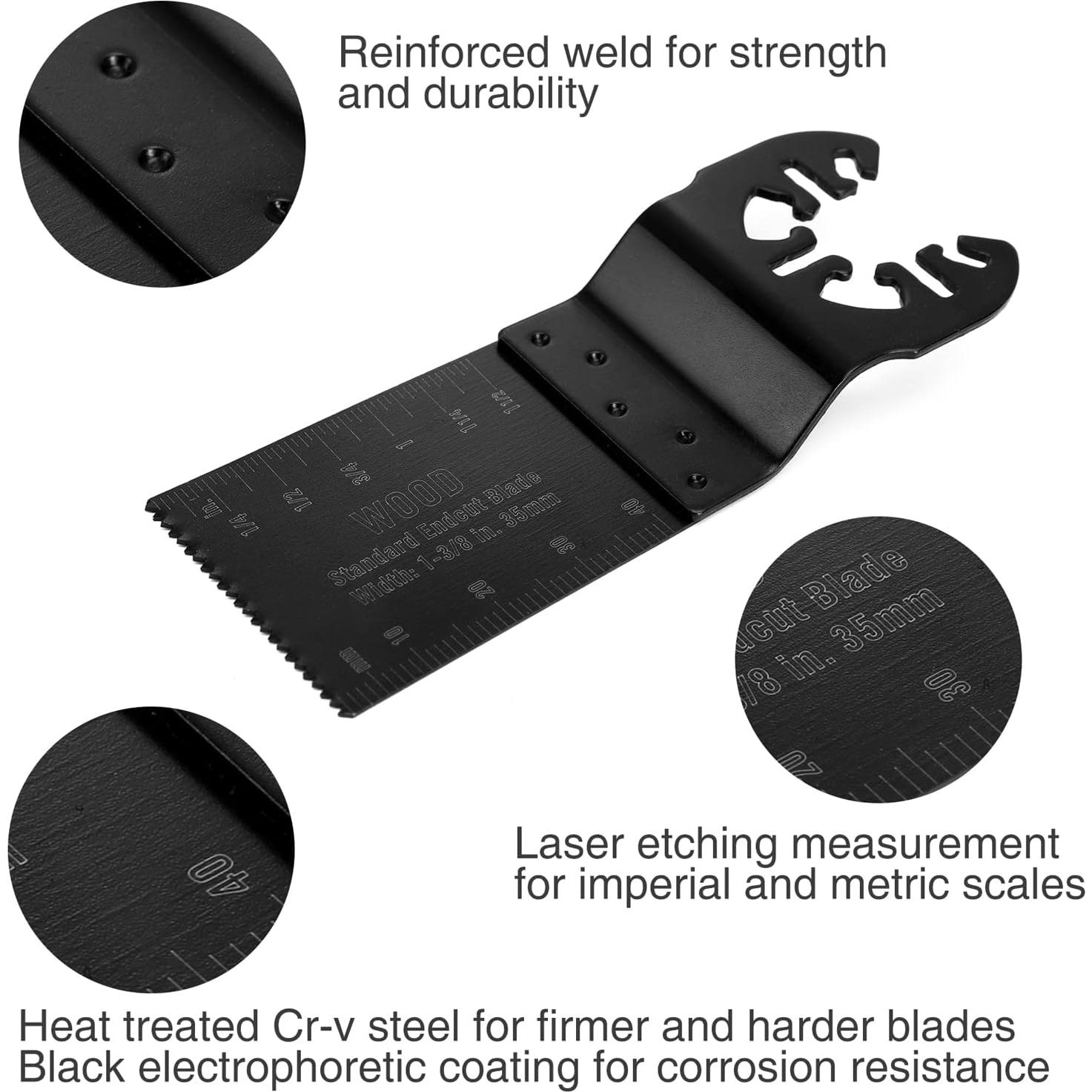 WORKPRO Juego 23 Cuchillas Sierra Oscilante Metal/Madera