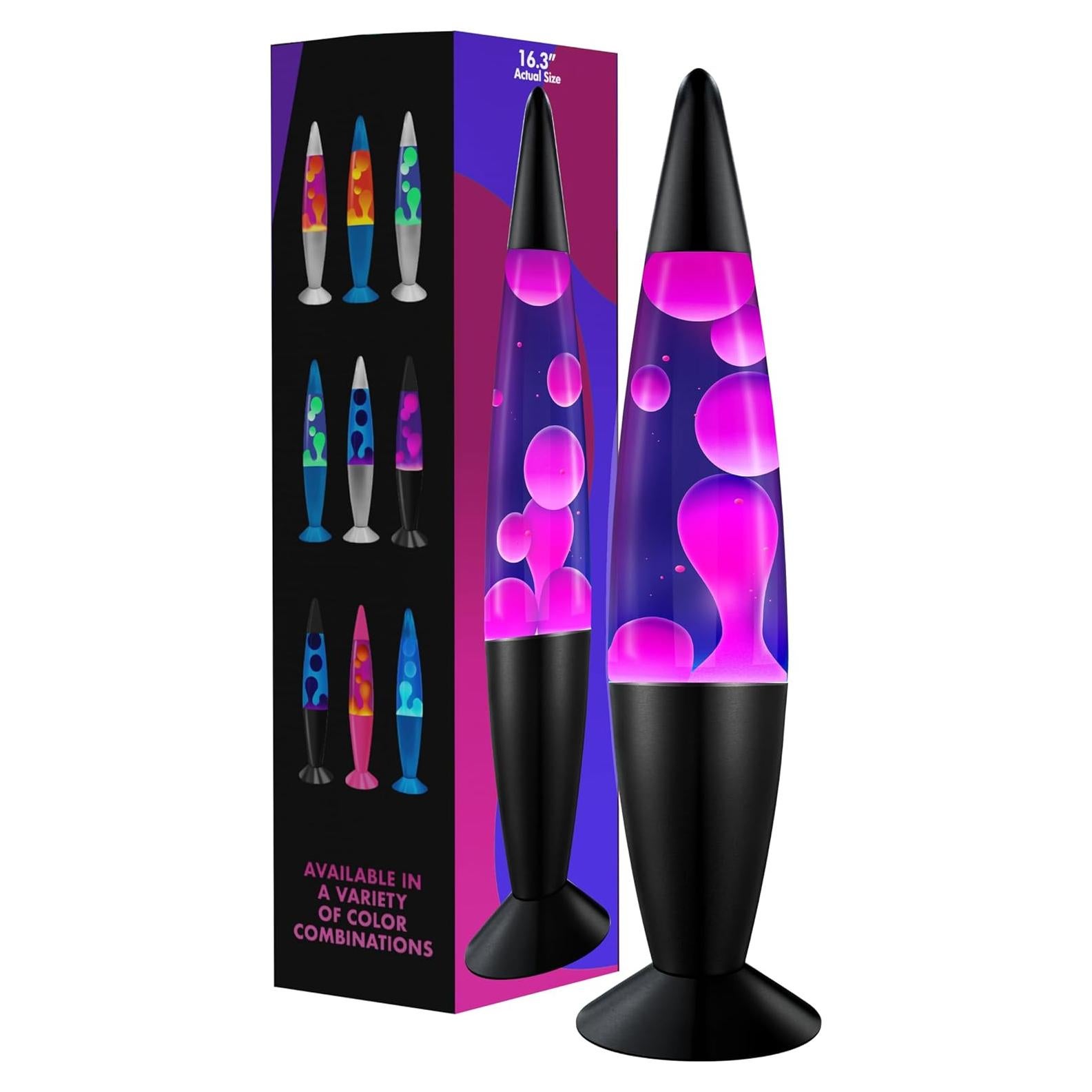 Lámpara Líquida Jambo 41cm Púrpura y Cera Blanca