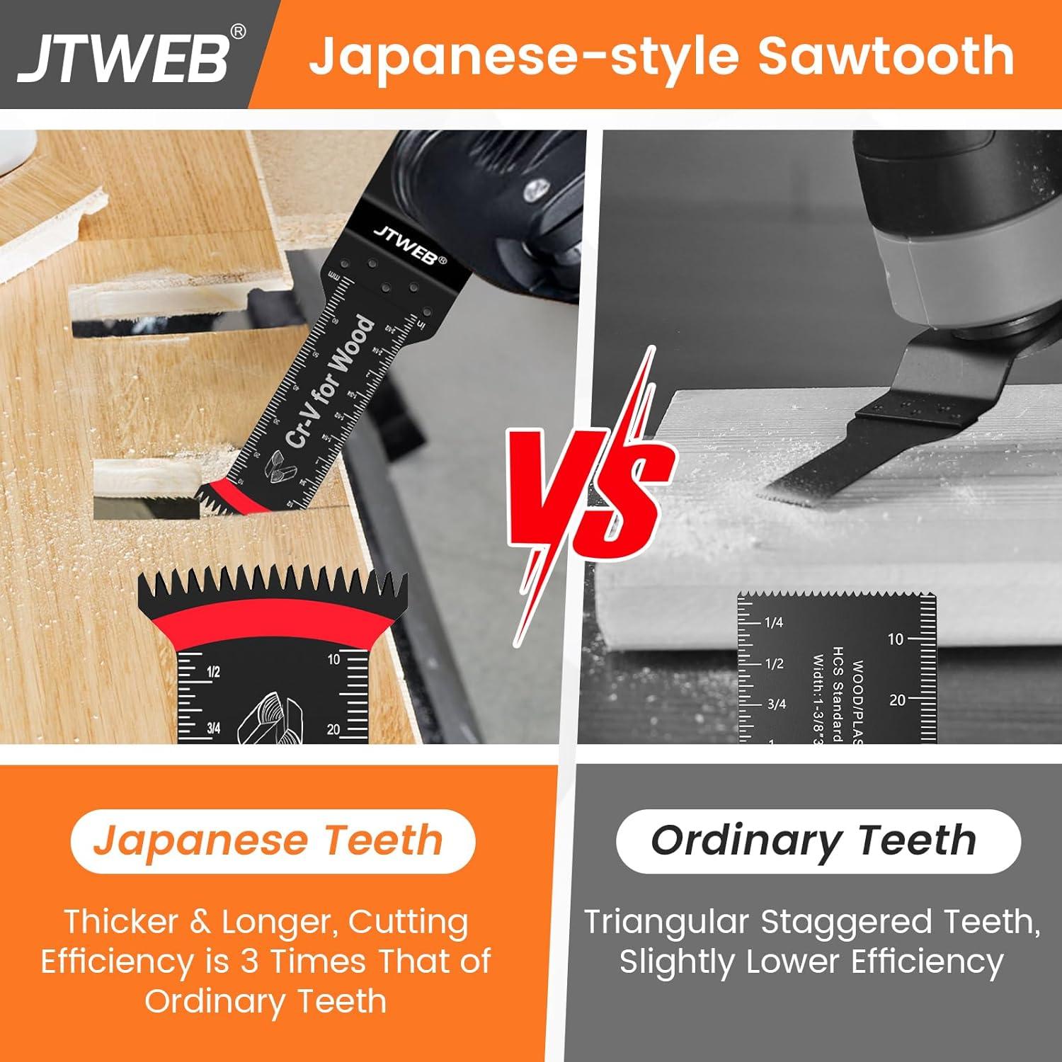 Hoja Oscilante JTWEB 10PCS Diente Japonés Corte Madera