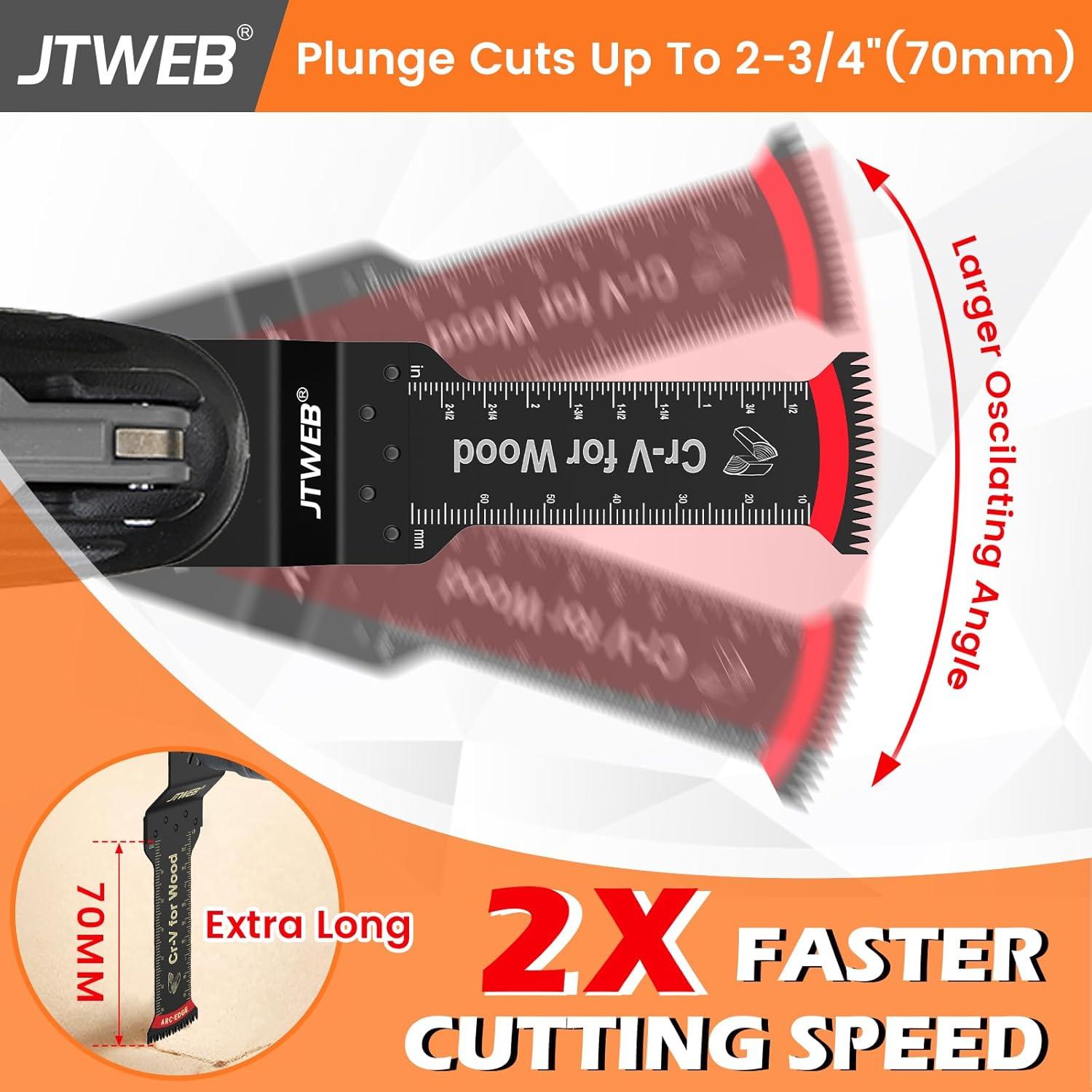 Hoja Oscilante JTWEB 10PCS Diente Japonés Corte Madera