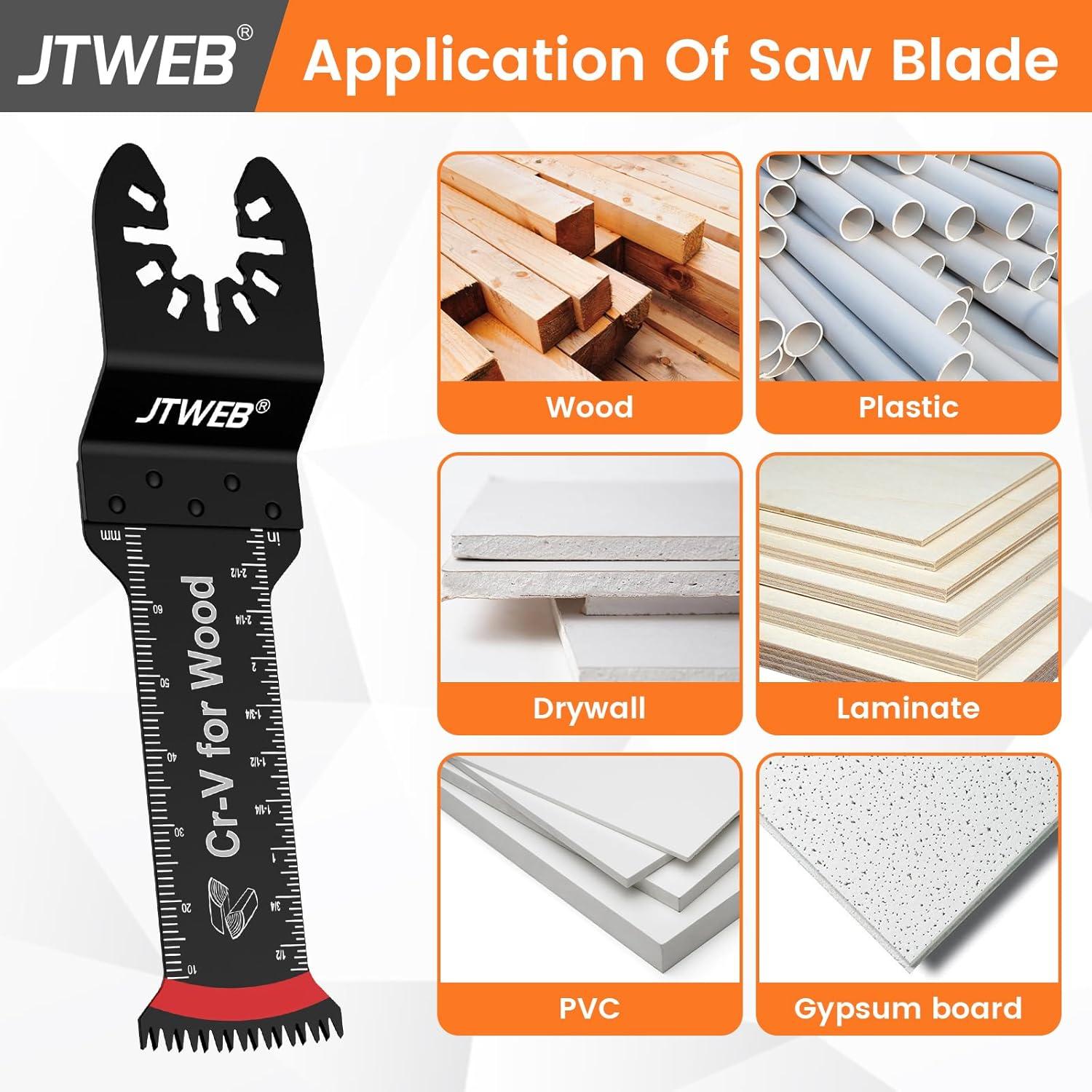 Hoja Oscilante JTWEB 10PCS Diente Japonés Corte Madera