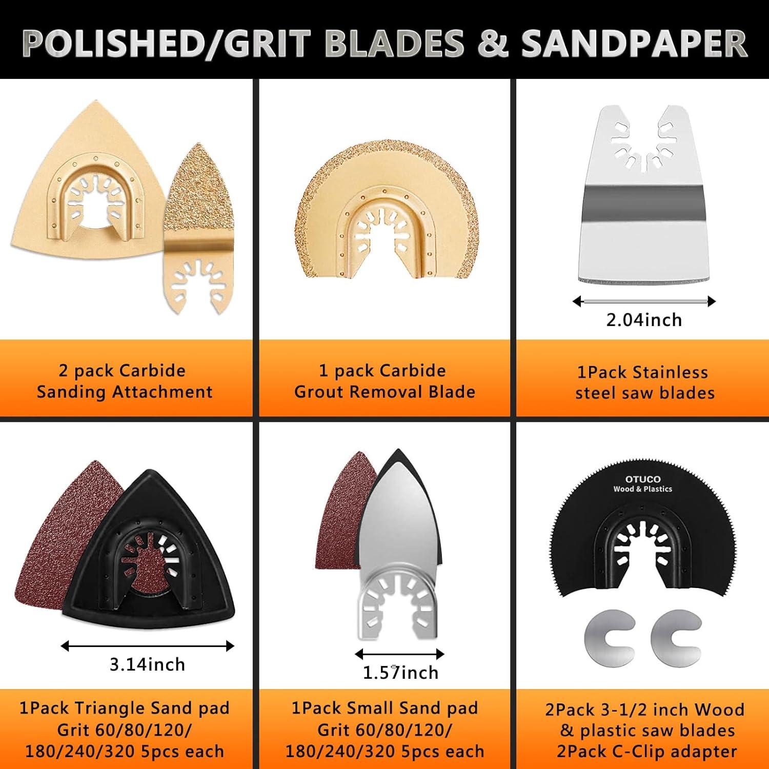 87 Pcs Cuchillas Multiherramienta OTUCO para Madera y Metal