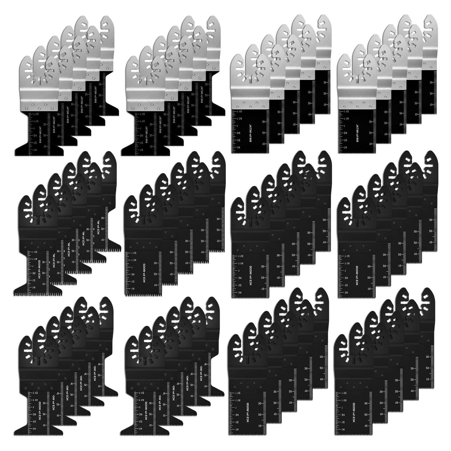 60 Piezas Cuchillas Oscilantes Kyoffiie para Madera y Metal