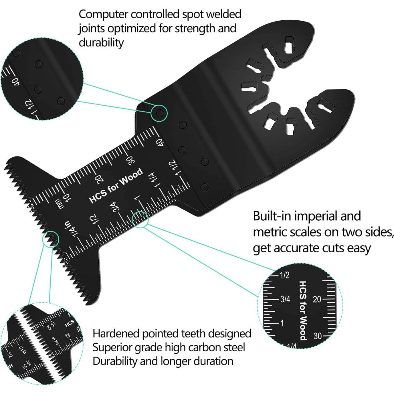 60 Piezas Cuchillas Oscilantes Kyoffiie para Madera y Metal