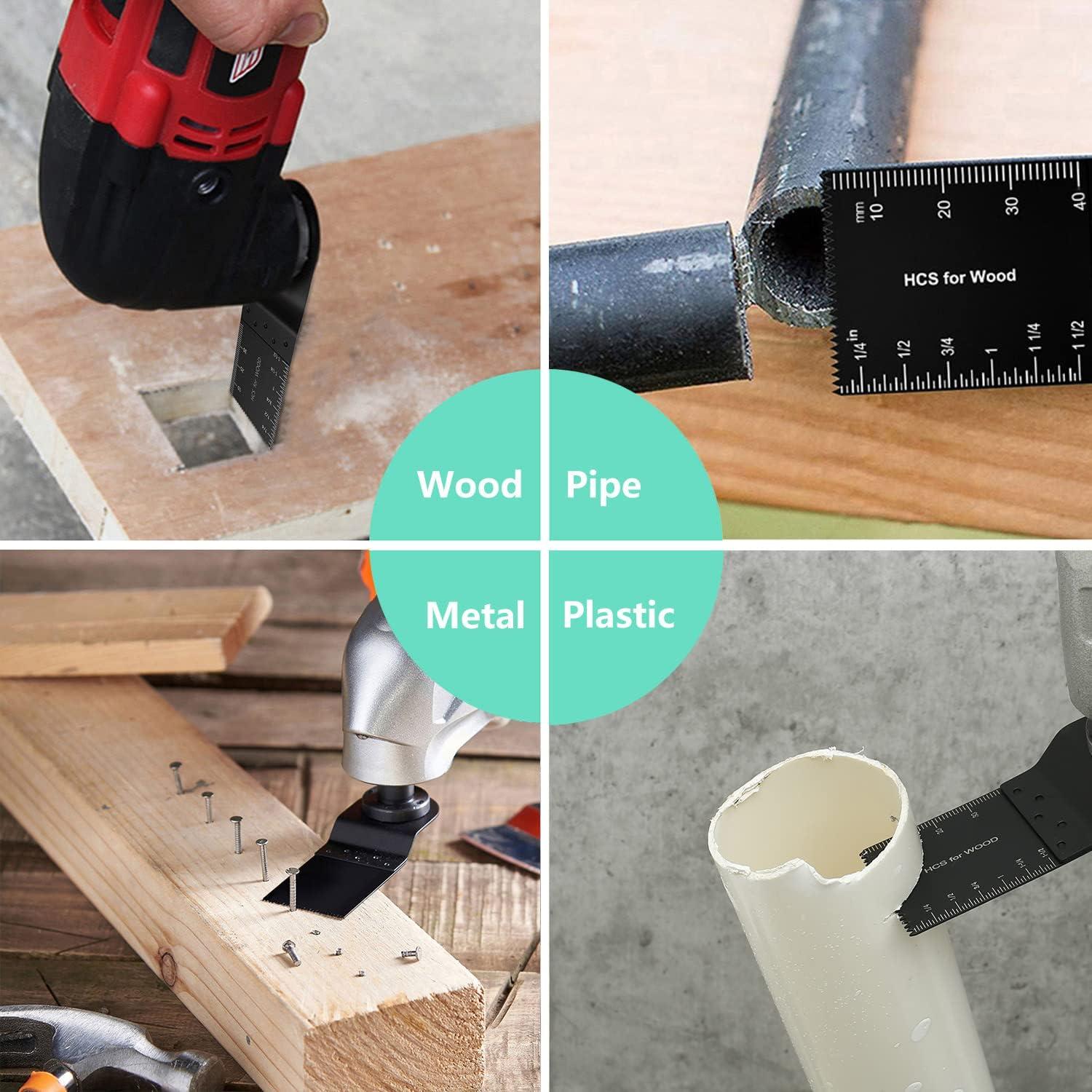 60 Piezas Cuchillas Oscilantes Kyoffiie para Madera y Metal