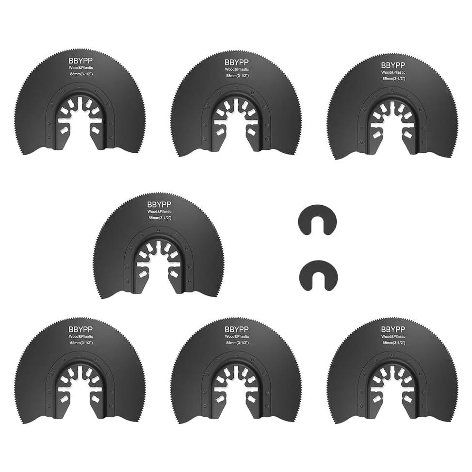 7 Hojas de Sierra Oscilante BBYPP 88mm para Madera y Plástico