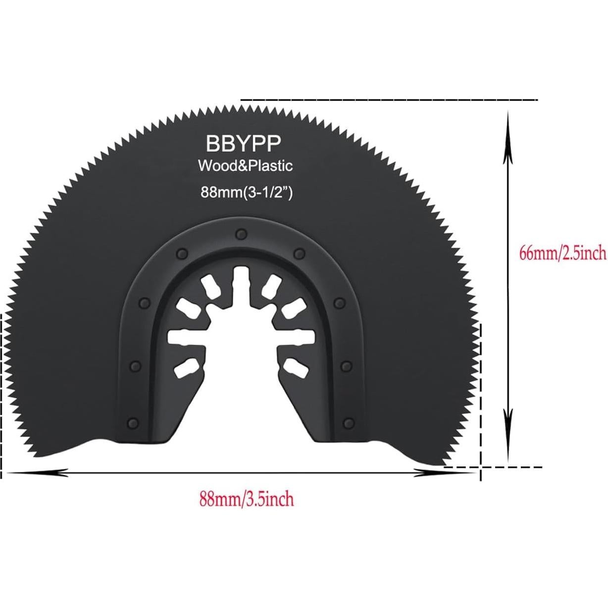 7 Hojas de Sierra Oscilante BBYPP 88mm para Madera y Plástico
