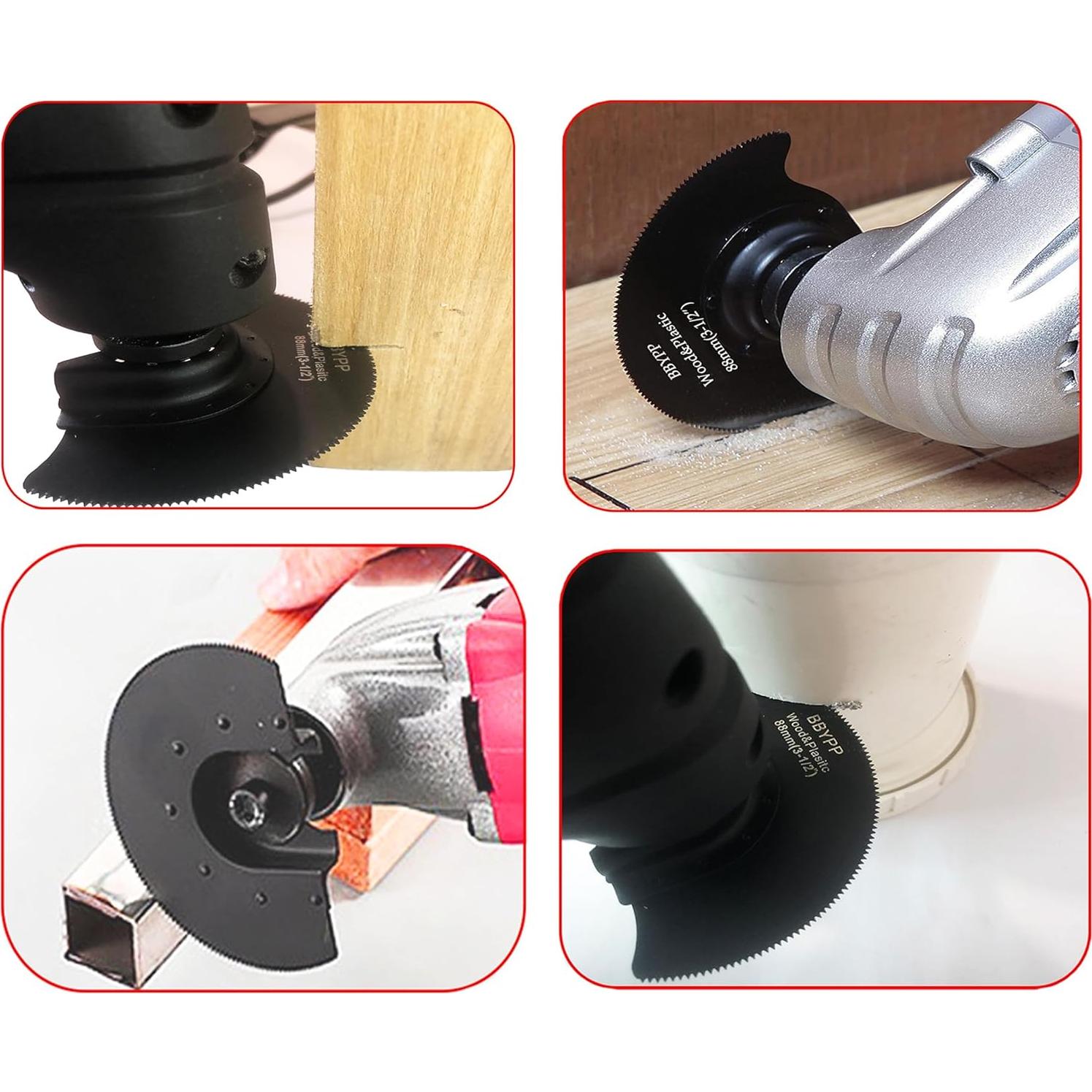 7 Hojas de Sierra Oscilante BBYPP 88mm para Madera y Plástico