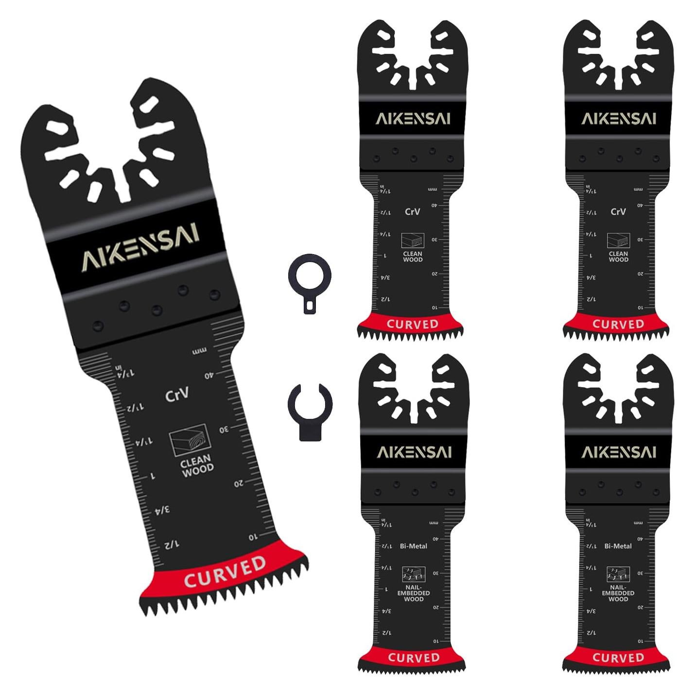 Cuchillas Oscilantes AIKENSAI 7 Piezas para Madera y Metal