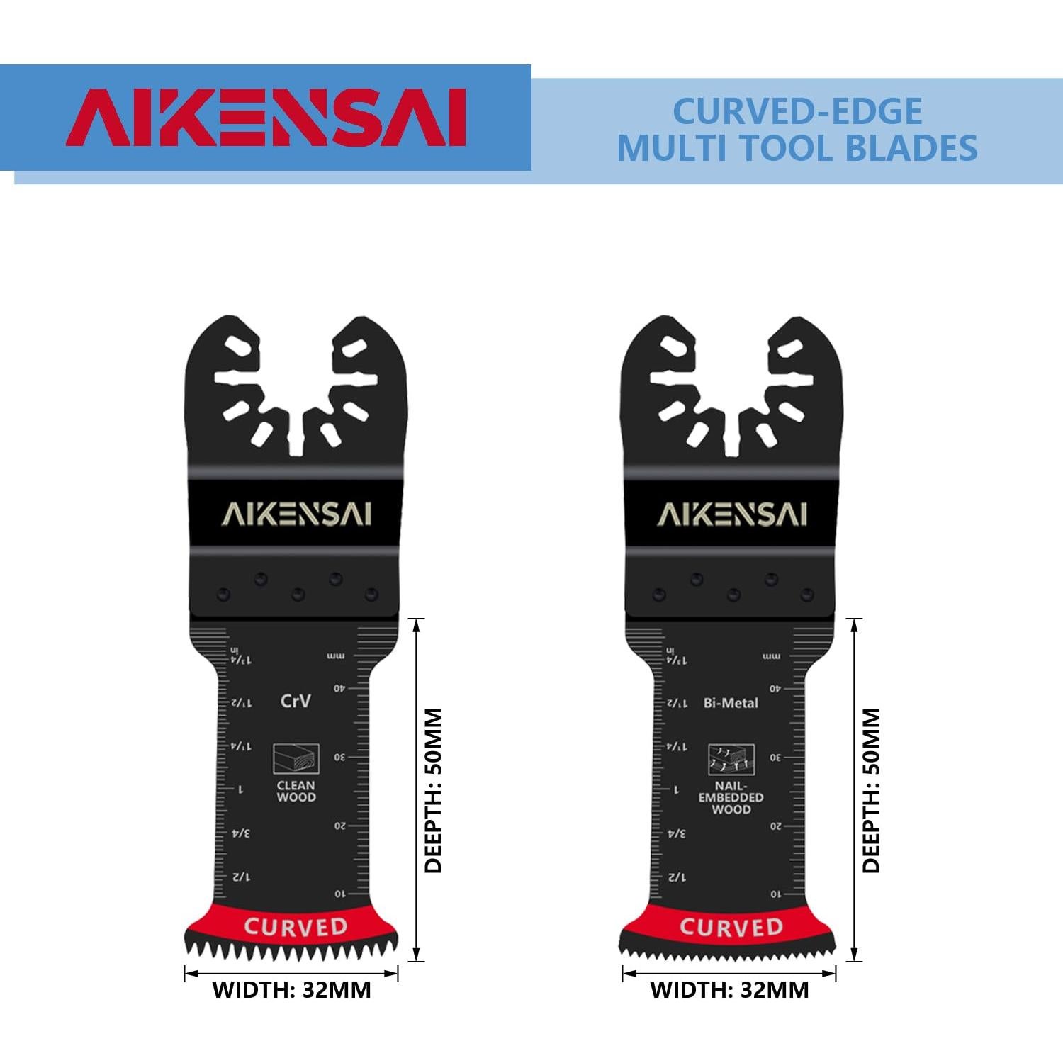 Cuchillas Oscilantes AIKENSAI 7 Piezas para Madera y Metal