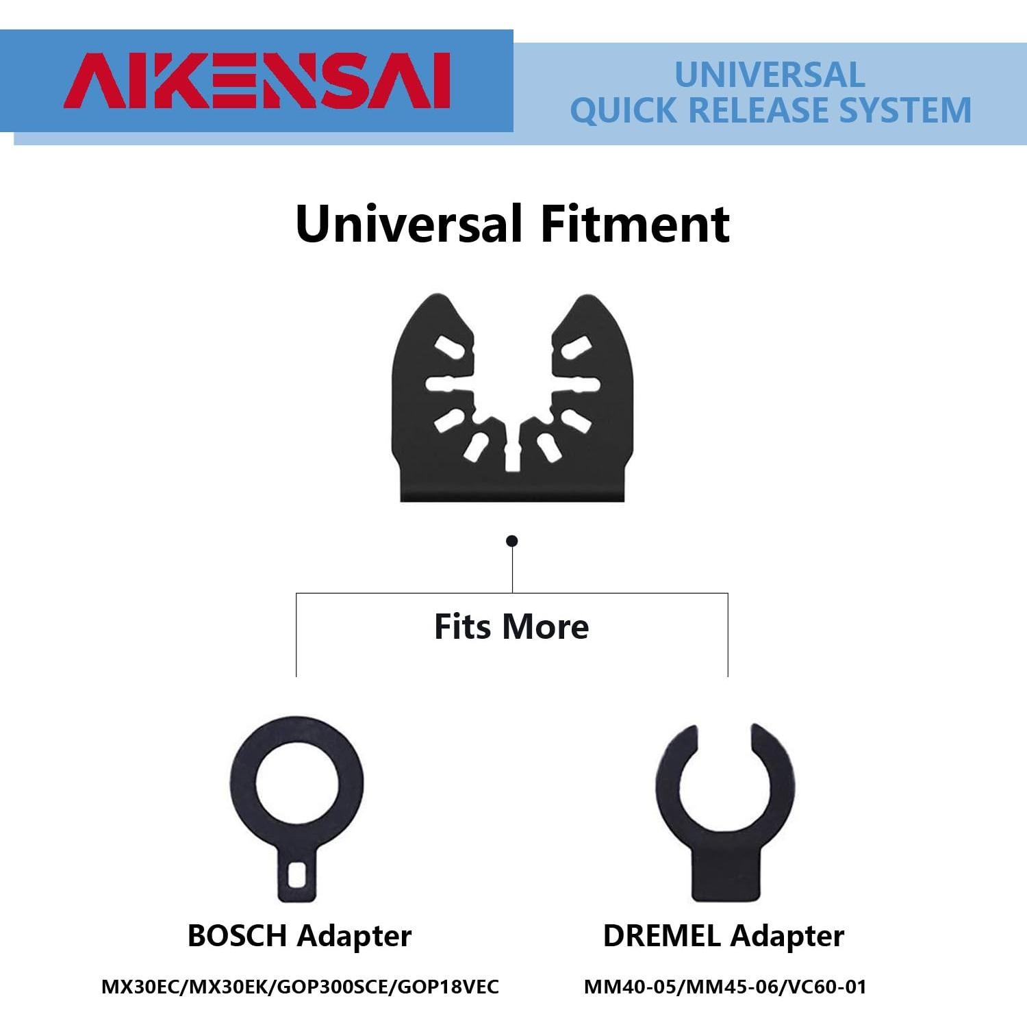 Cuchillas Oscilantes AIKENSAI 7 Piezas para Madera y Metal