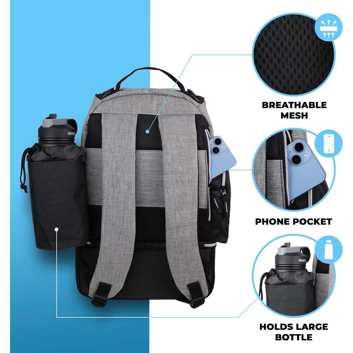 Mochila Disc Golf Flight Level con Cooler Aislado 20 Discos