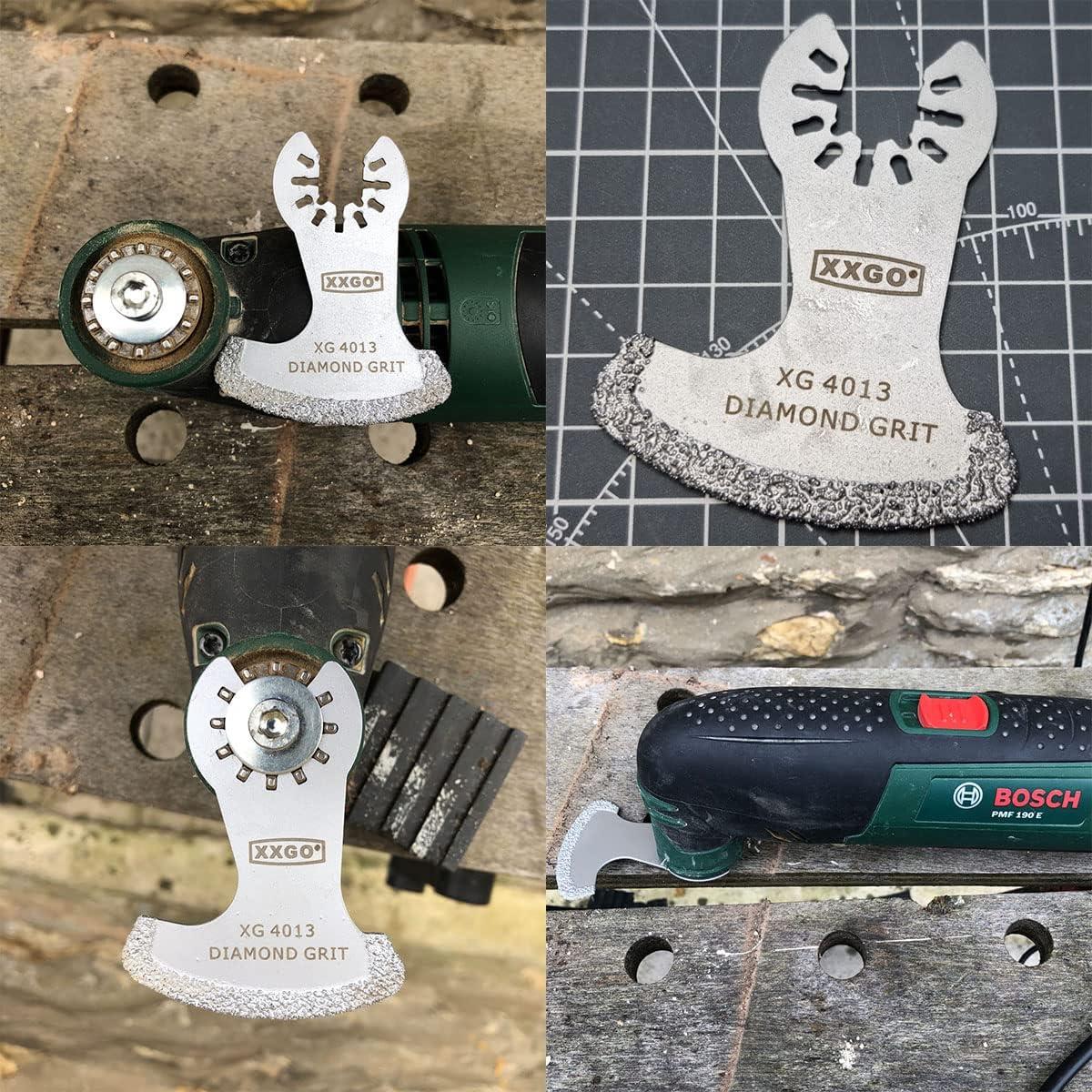 XXGO 8 Pcs Carbide Diamond Oscillating Multi Tool Blades for Grit Grout Removing XGM0605