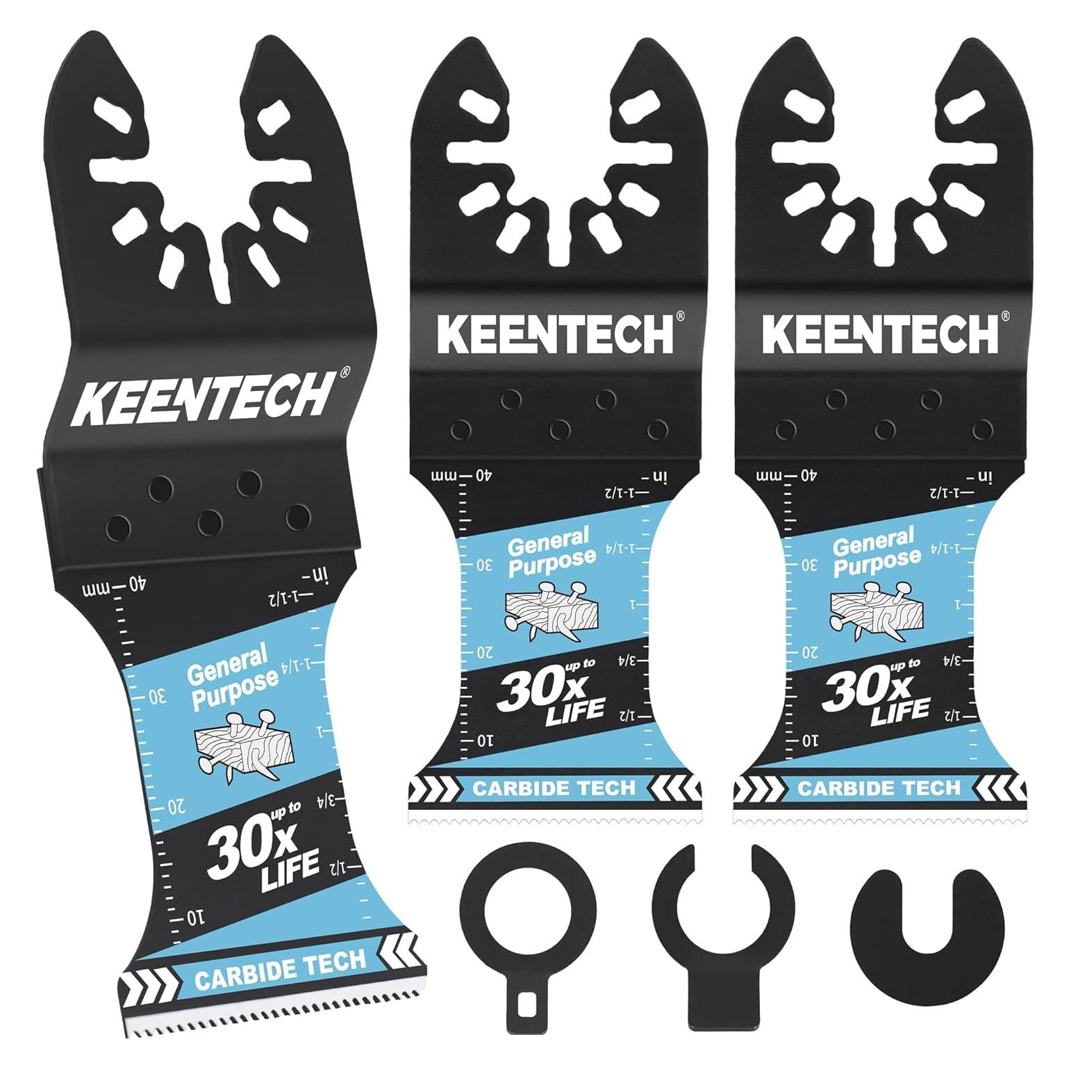 Hojas Oscilantes KEENTECH Carburo 3 Paquetes Corte Metal