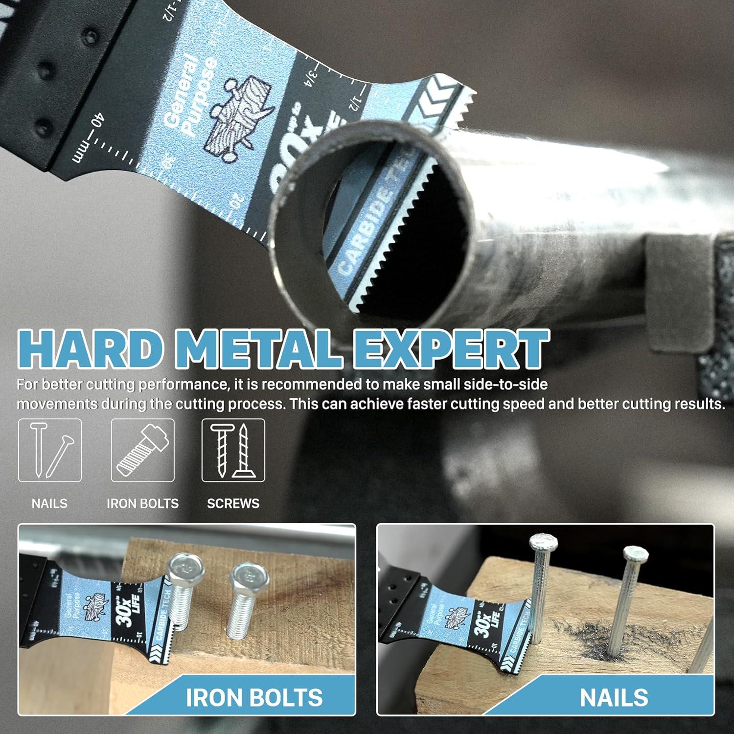 Hojas Oscilantes KEENTECH Carburo 3 Paquetes Corte Metal