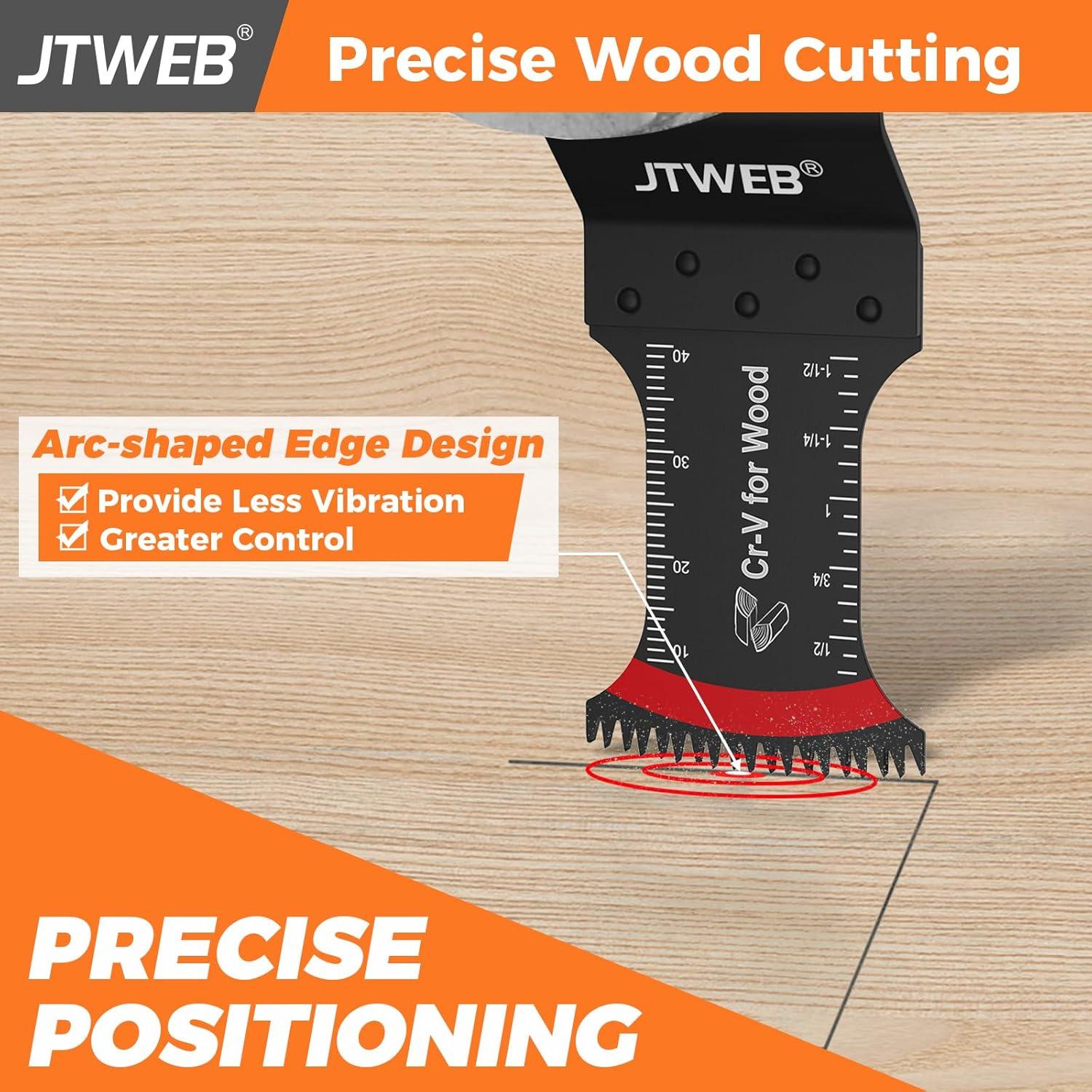 Sierras Oscilantes JTWEB 20PCS para Madera y Plástico