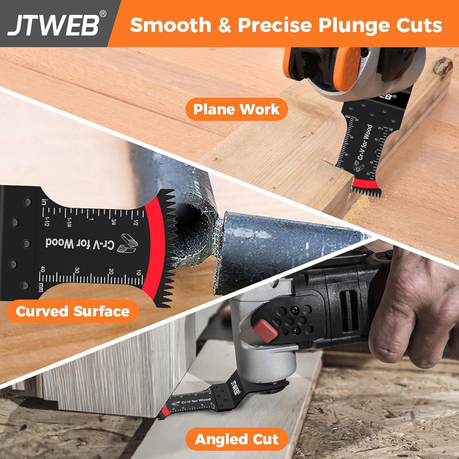 Sierras Oscilantes JTWEB 20PCS para Madera y Plástico