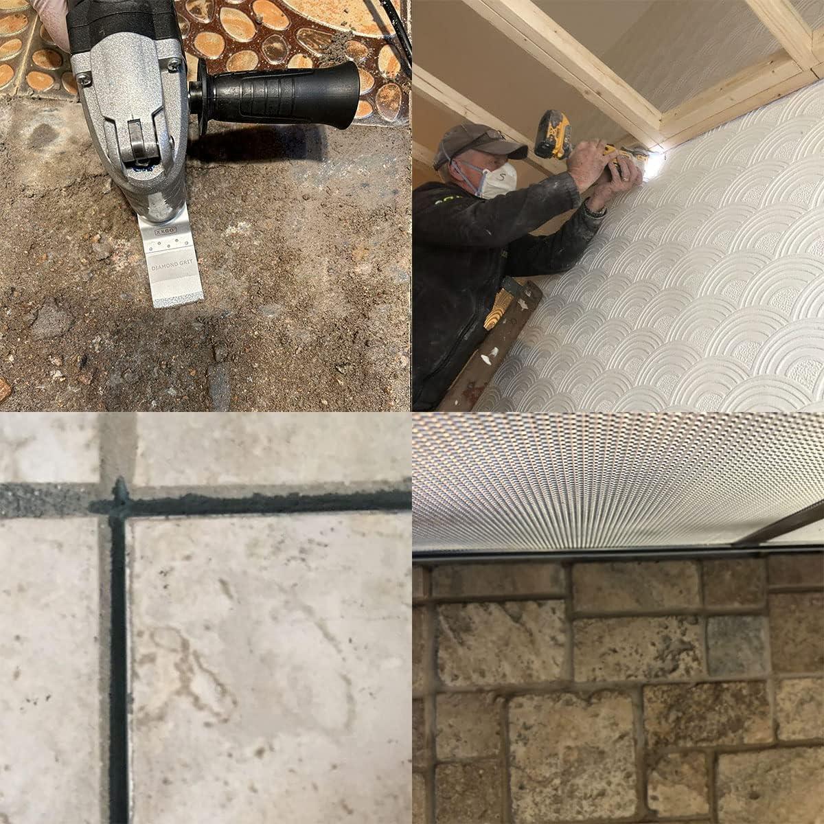 XXGO 8 Pcs Oscillating Multi Tool Blades Diamond for Grout Grit Removal XGM0606