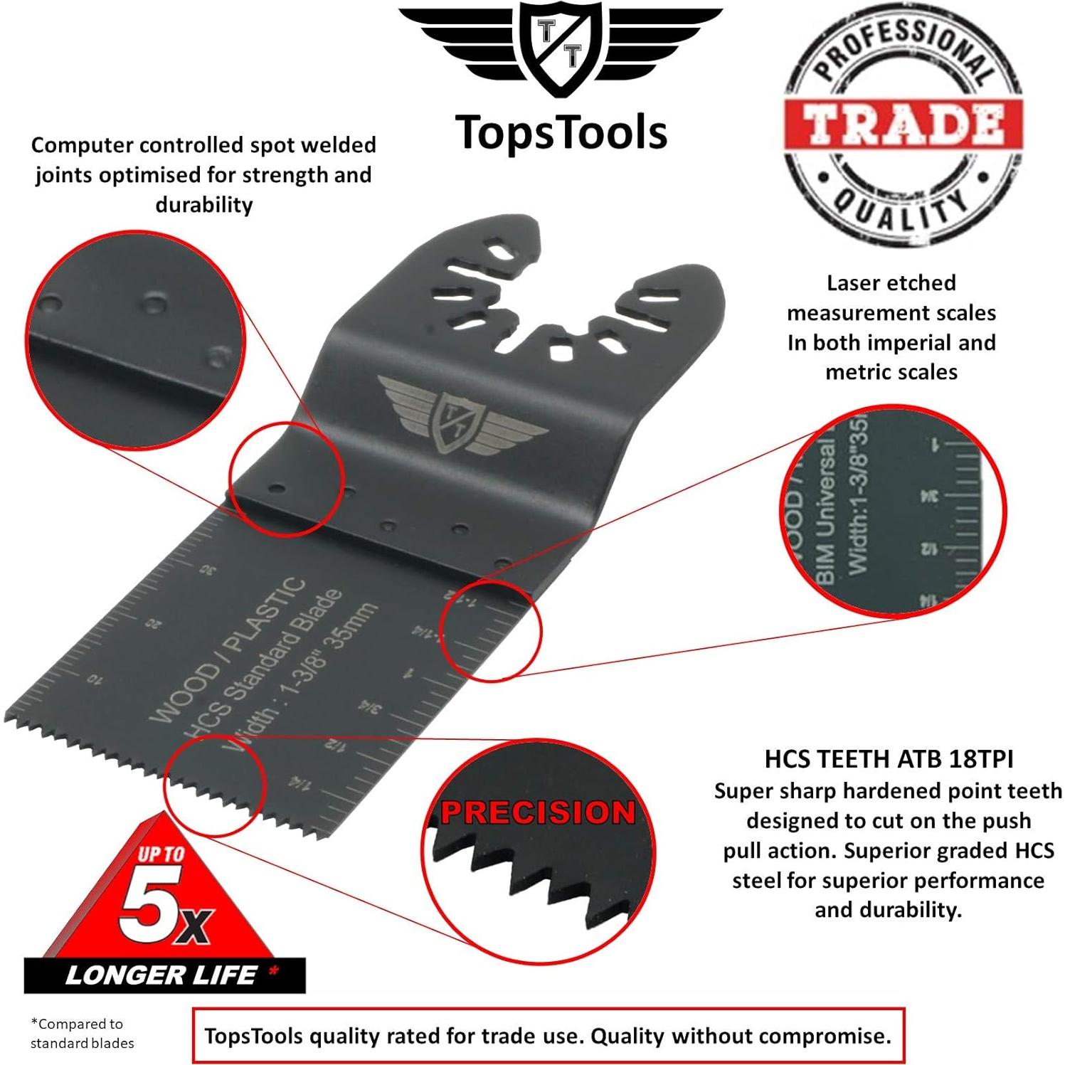 Kit de Cuchillas TopsTools FAKA26A 26 Piezas para Herramientas