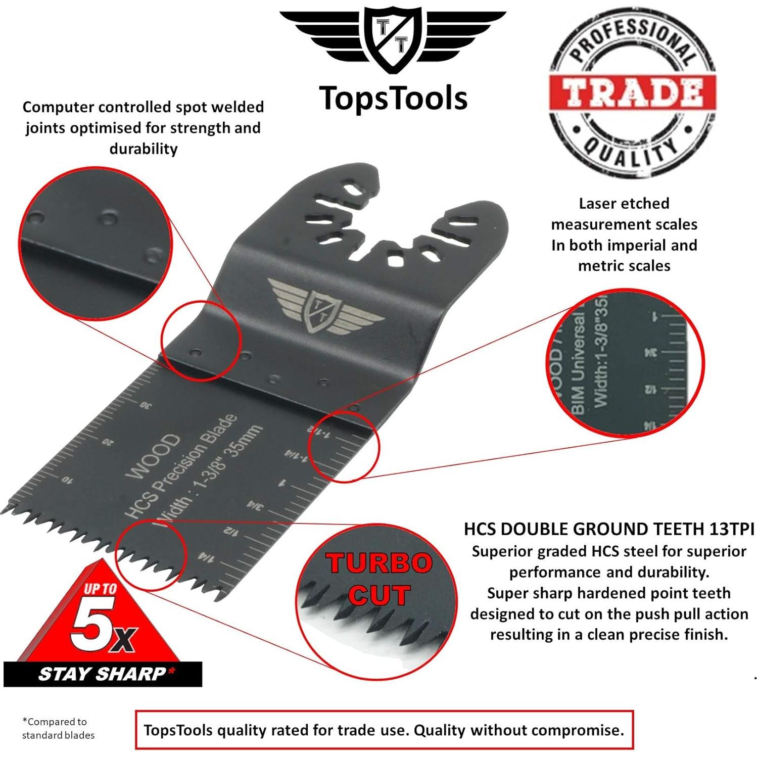 Kit de Cuchillas TopsTools FAKA26A 26 Piezas para Herramientas