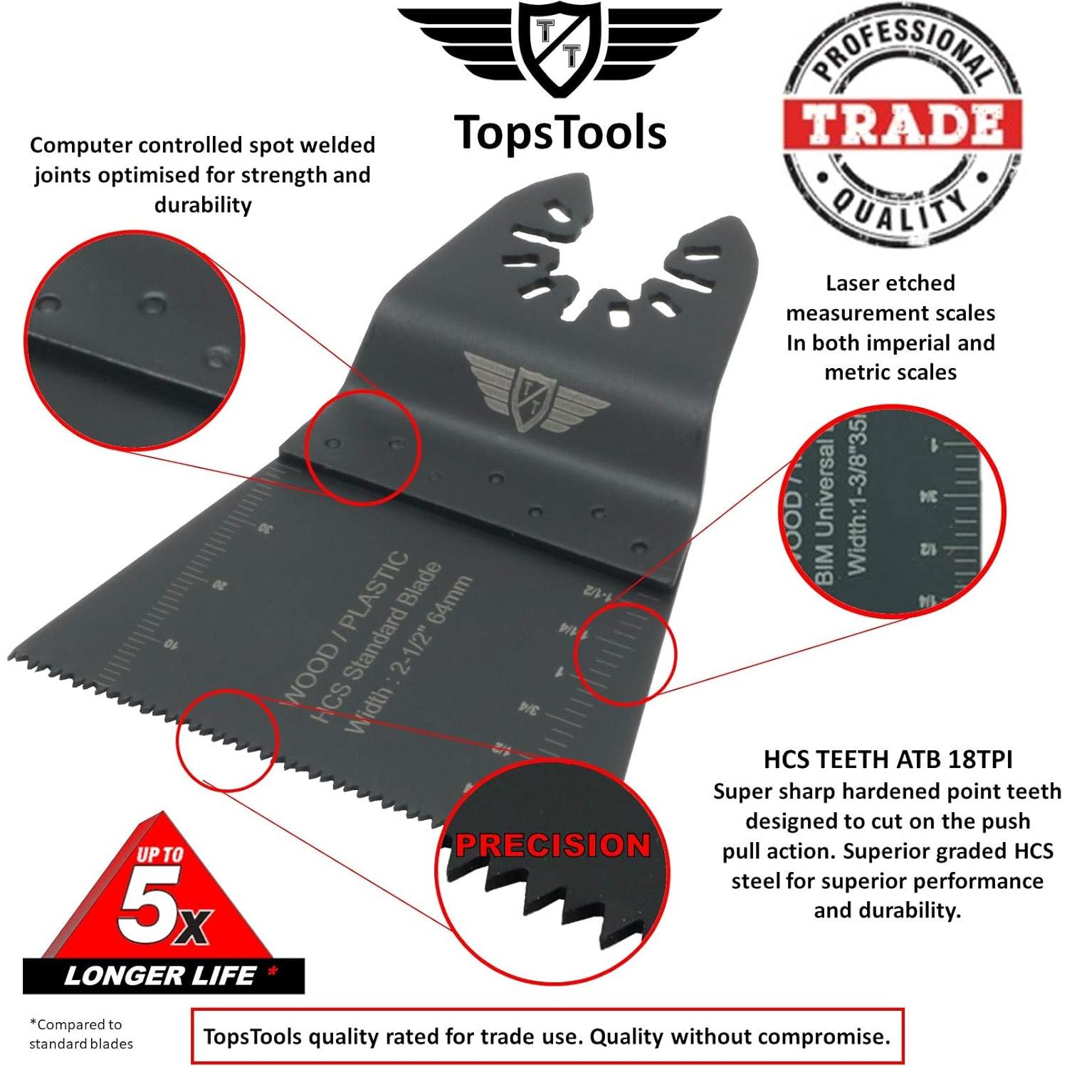 Kit de Cuchillas TopsTools FAKA26A 26 Piezas para Herramientas