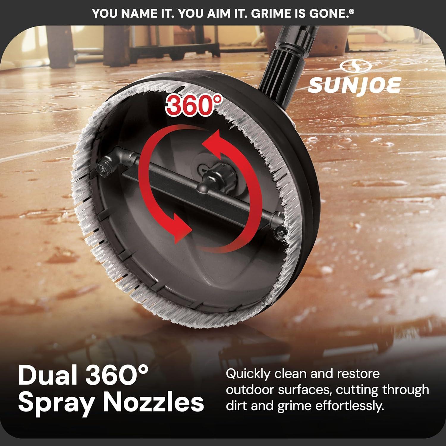 Portable Pressure Washer Attachment, Multi Surface Cleaner, 10 Inch, Green/Black - Professional Cleaning Equipment, Parts, and Accessories for Home, Yard, and Garage, SPX-PCA10