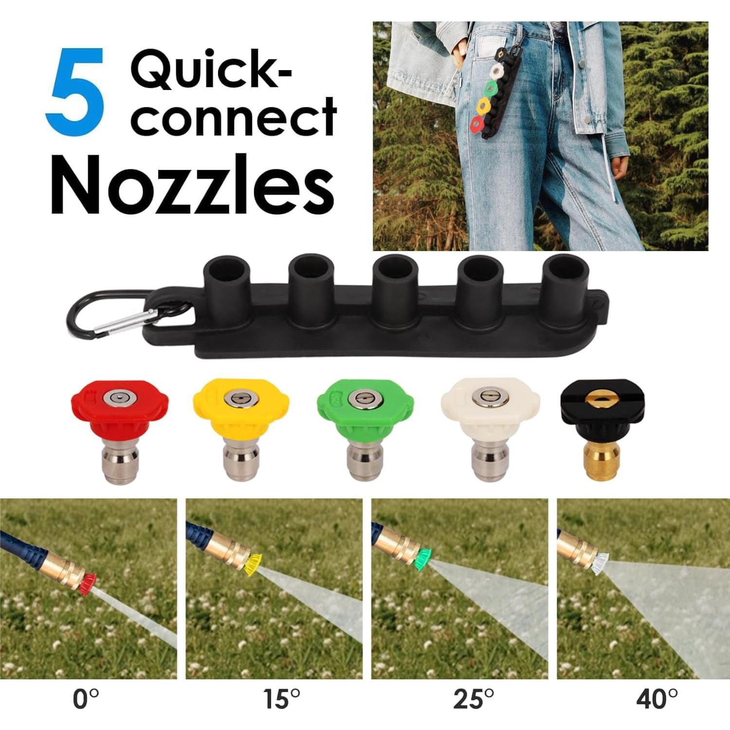 Kit de pistola de pulverización Mairbear 2000 PSI con 5 boquillas