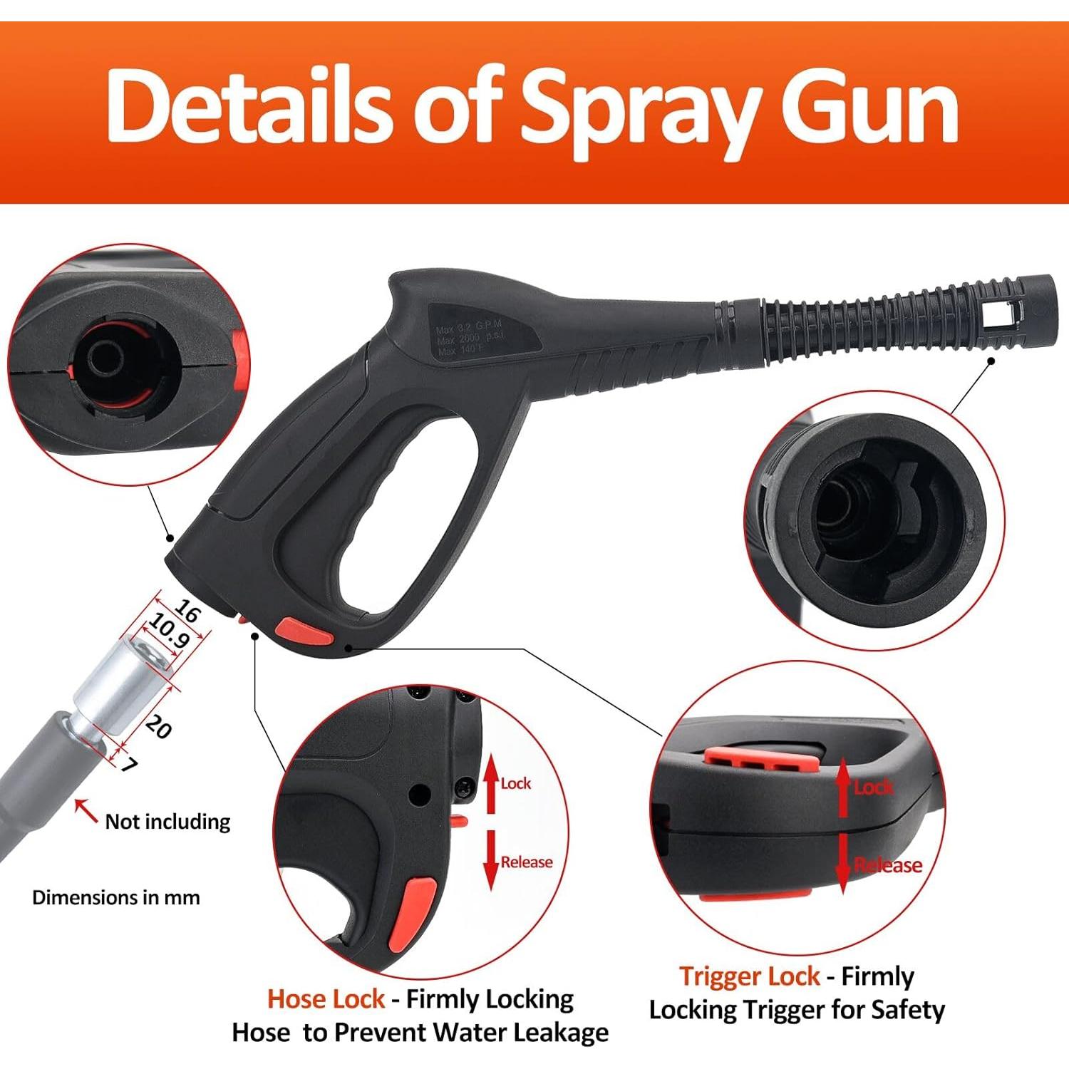 Kit Pistola Pulverización BEARFORCE 5 Boquillas Turbo