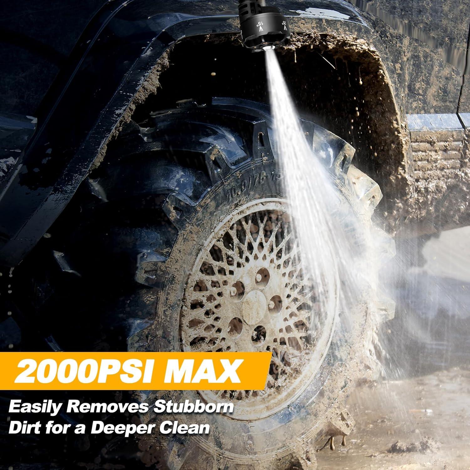 Lavadora a Presión Inalámbrica Vkndoynt 2000 PSI 5.0Ah