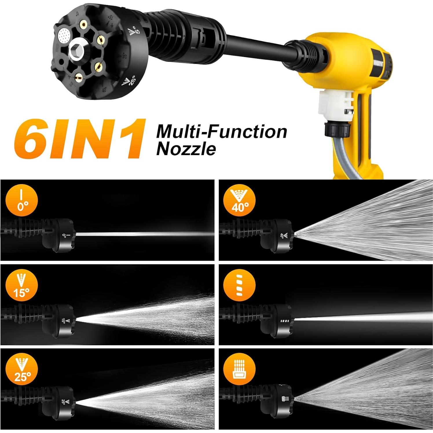 Lavadora a Presión Inalámbrica Vkndoynt 2000 PSI 5.0Ah