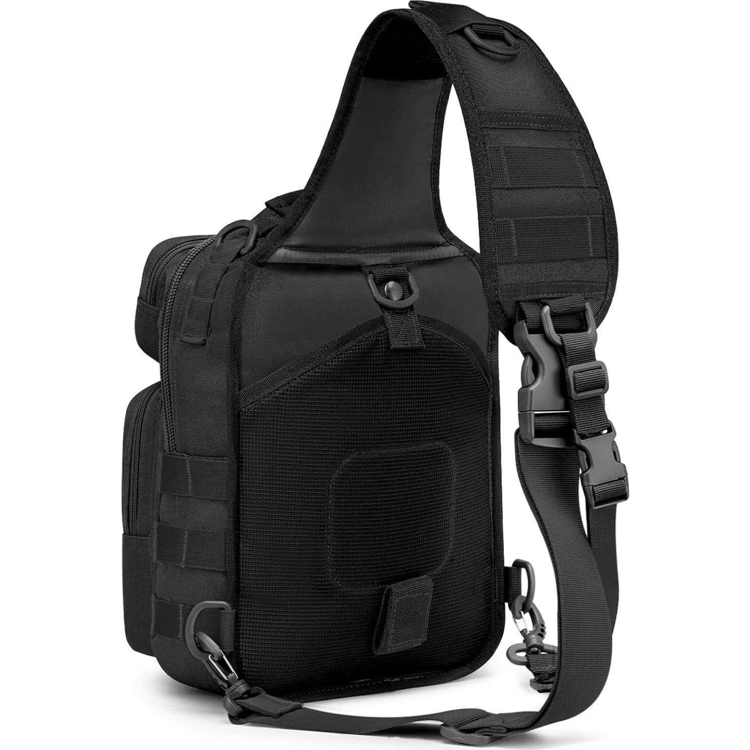 Mochila Sling Táctica G4Free EDC Negra 31x22x15 cm