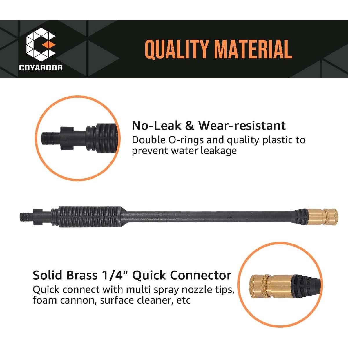 Pistola de Lavado a Presión Coyardor con 5 Boquillas