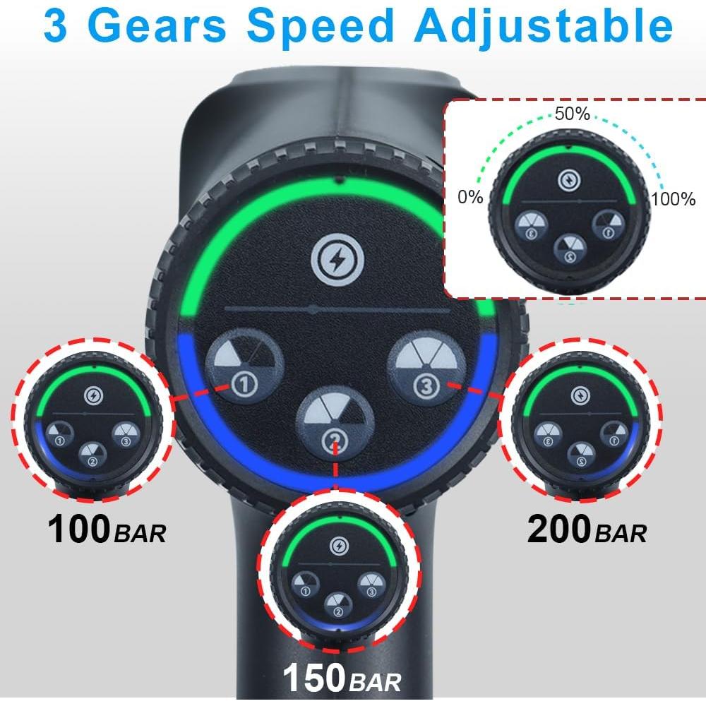 Lavadora a Presión Huhomco Inalámbrica 2900PSI 2 Baterías