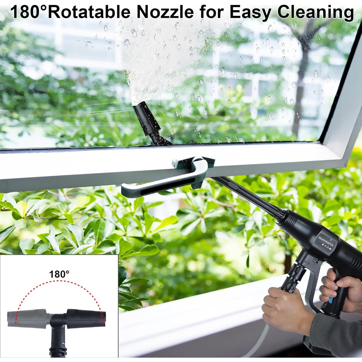 Lavadora a Presión Huhomco Inalámbrica 2900PSI 2 Baterías