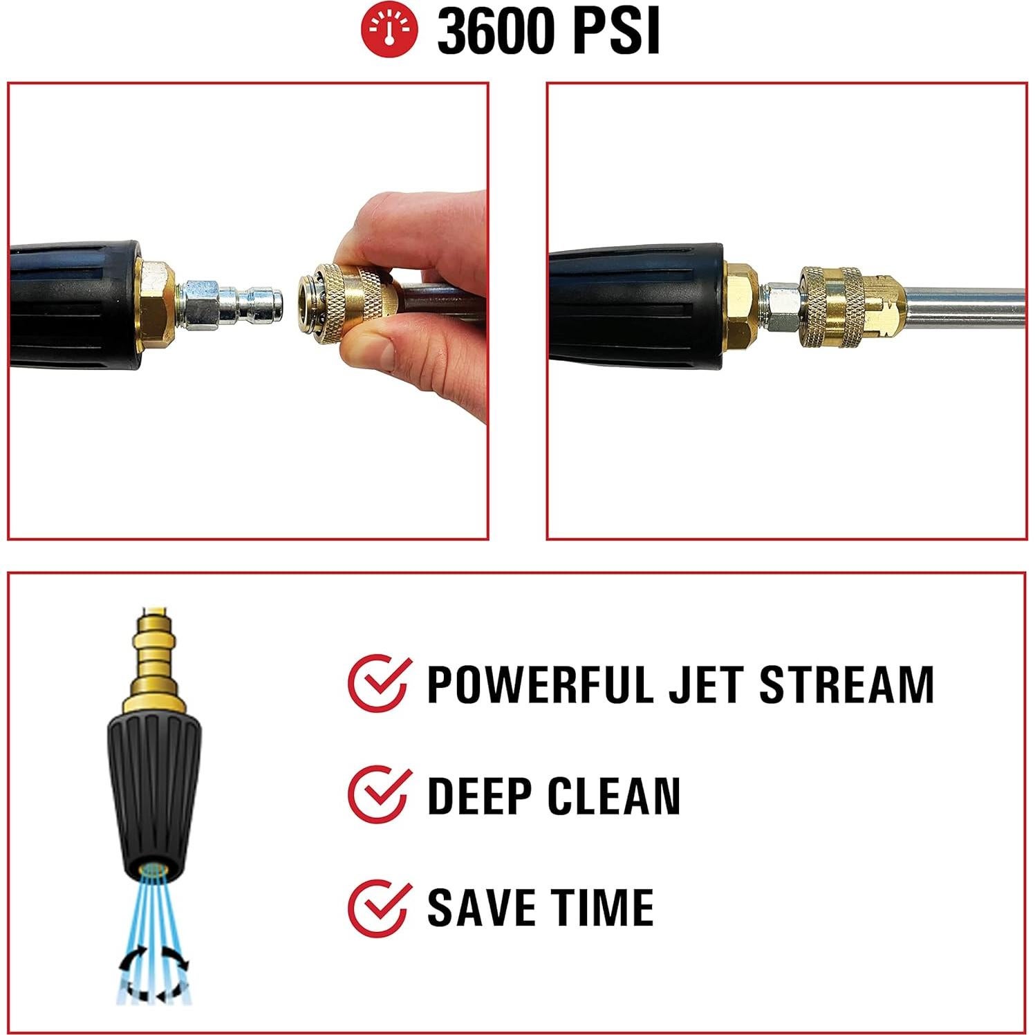 Boquilla Turbo Simpson 80143 3600 PSI Conexión Rápida