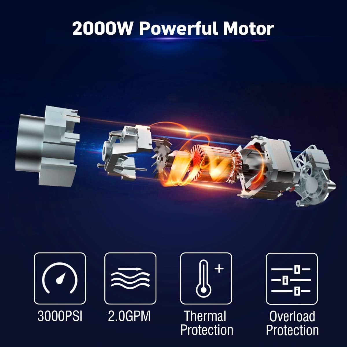 Lavadora a Presión Goplus 3000PSI Eléctrica 2000W Azul