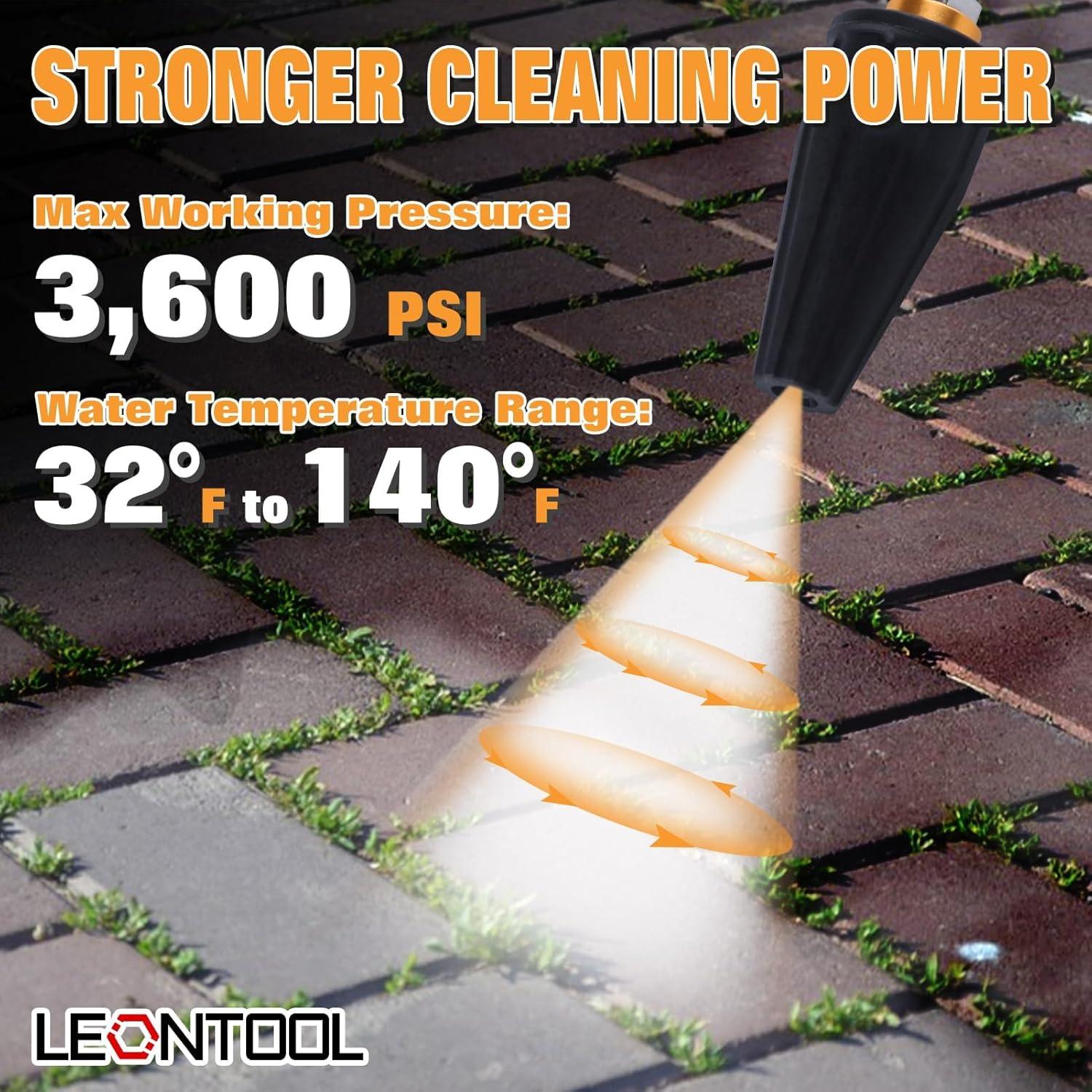 Boquilla Turbo Rotativa LEONTOOL 3600 PSI con 5 Grados