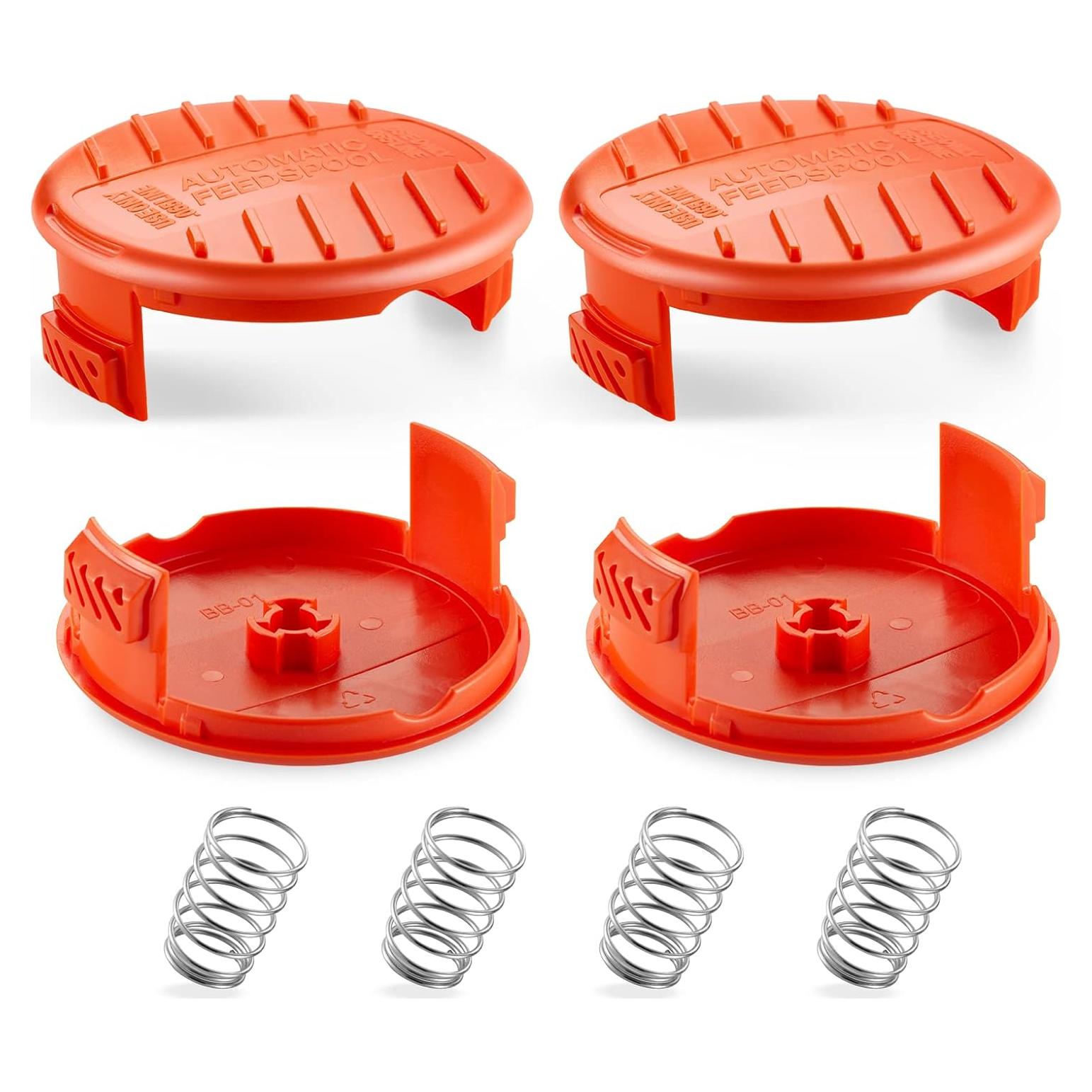 Tapa de Carrete y Resortes para Recortadora BLACK+DECKER - Paquete de 4