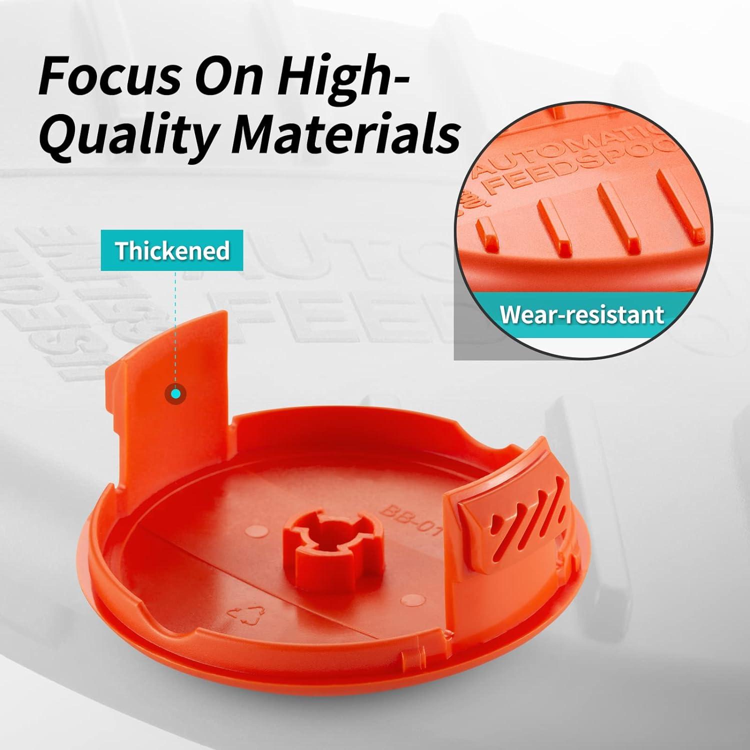 Tapa de Carrete y Resortes para Recortadora BLACK+DECKER - Paquete de 4