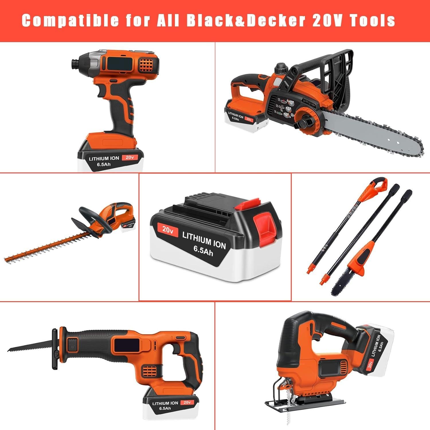Batería JYJZPB 6.5Ah 20V Compatible Black & Decker