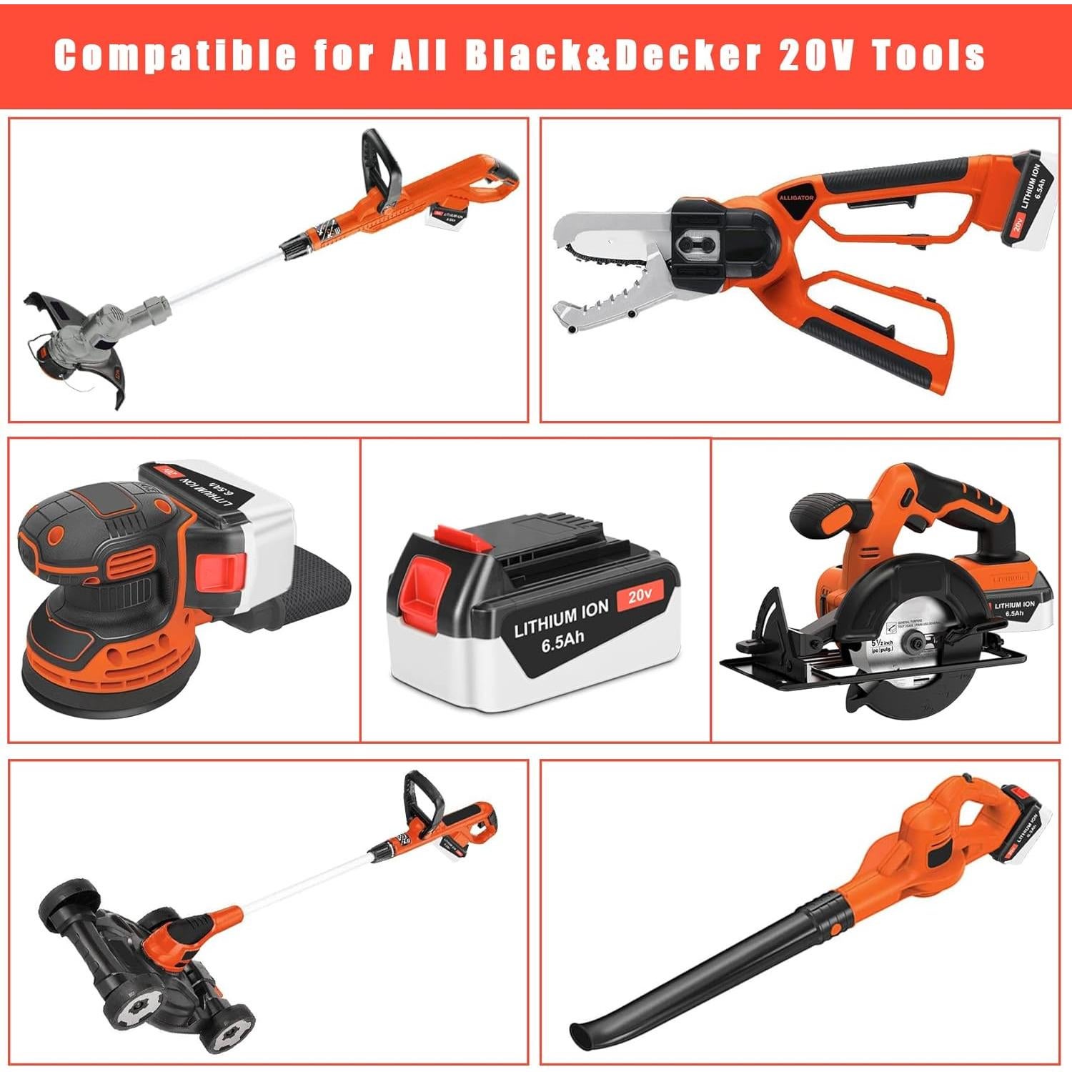 Batería JYJZPB 6.5Ah 20V Compatible Black & Decker
