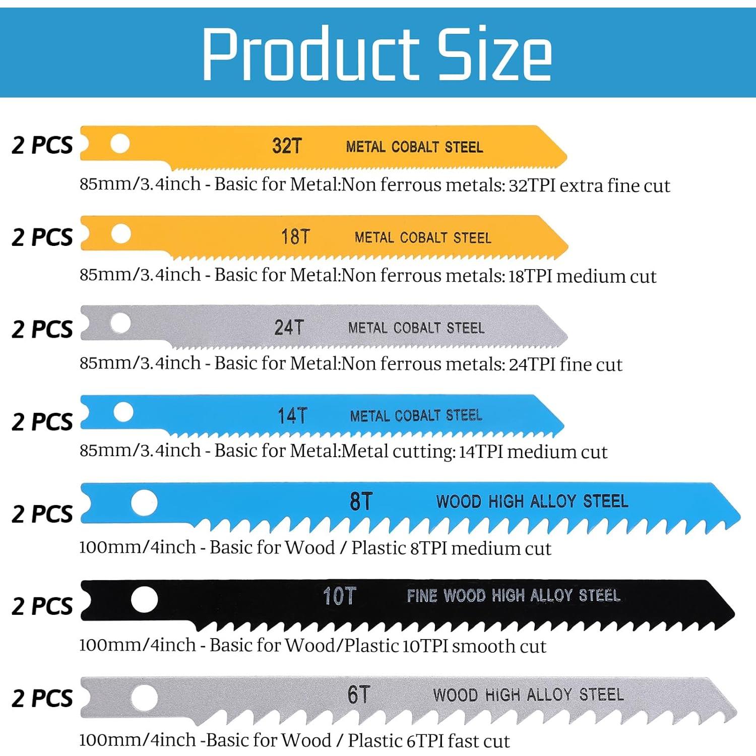 Juego de 14 Hojas de Sierra de Calar Universal EupHHonycs
