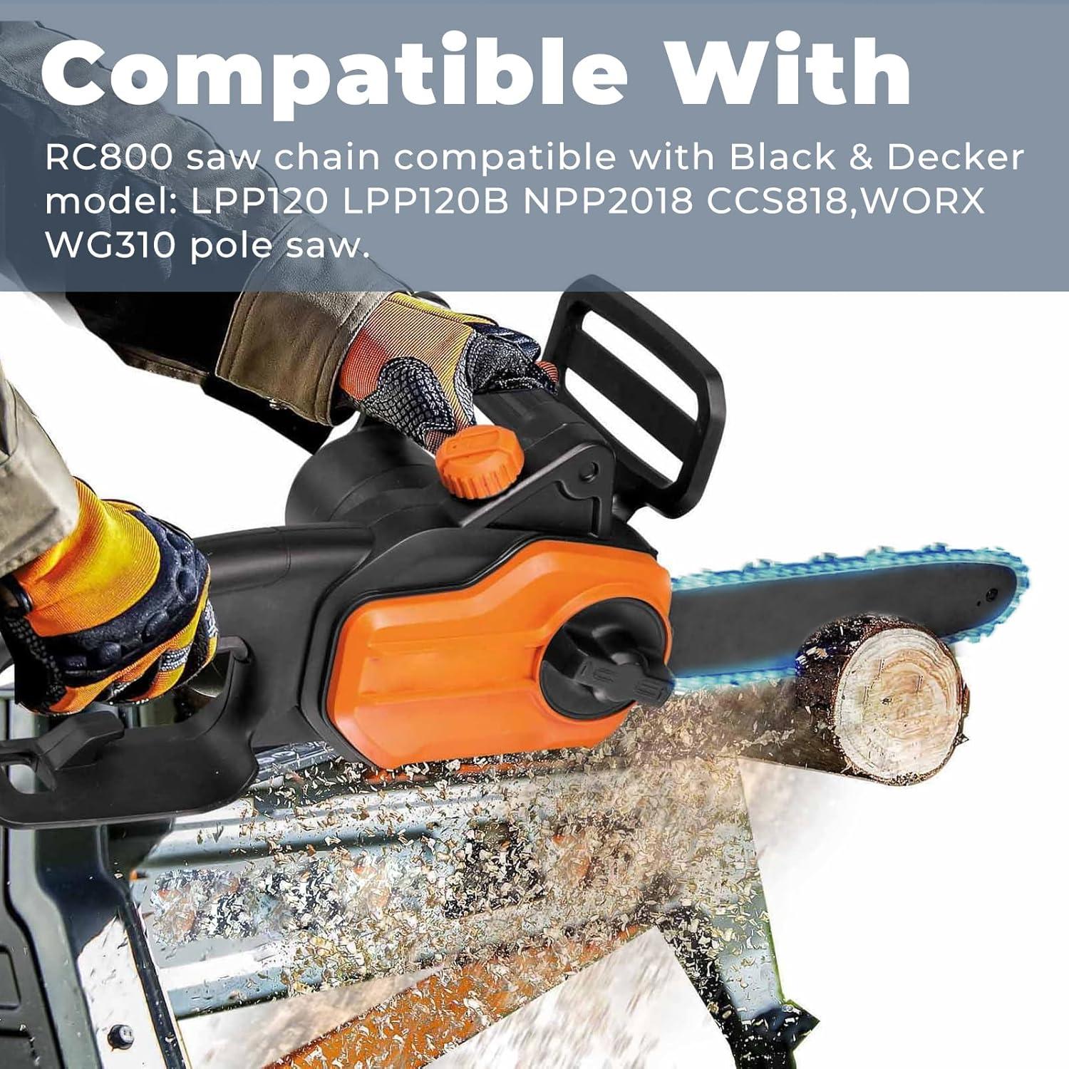 Cadena de sierra de pértiga 8" TOSRWGLL RC800 - Paquete de 3