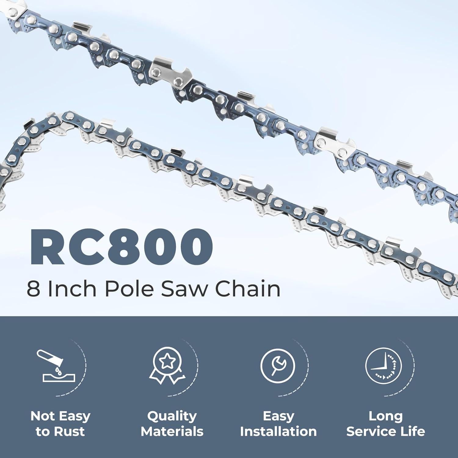 Cadena de sierra de pértiga 8" TOSRWGLL RC800 - Paquete de 3