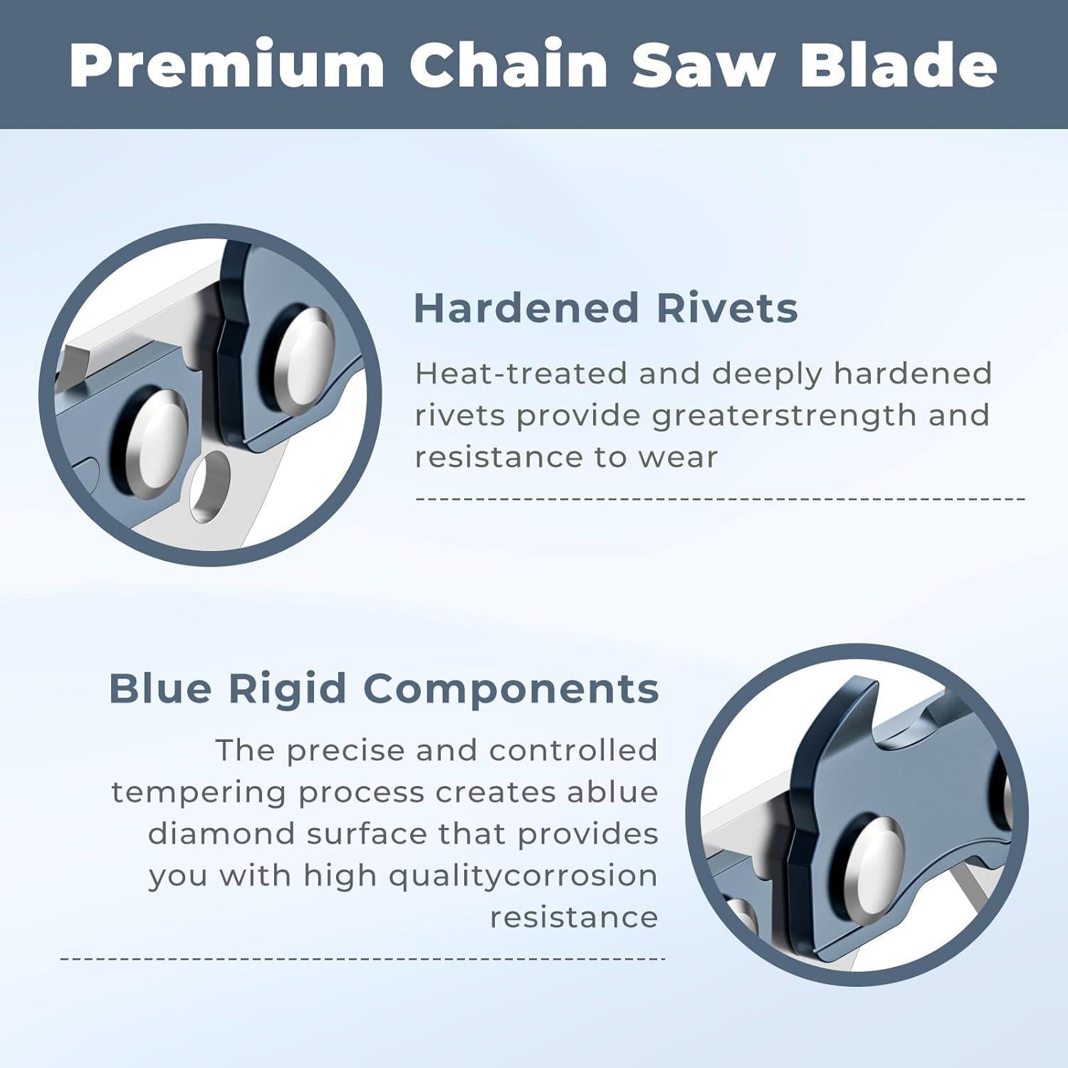 Cadena de sierra de pértiga 8" TOSRWGLL RC800 - Paquete de 3