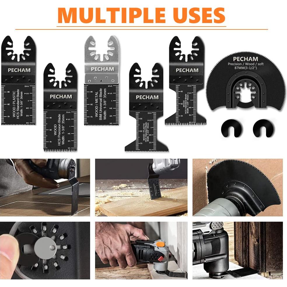 Hojas de Sierra Oscilantes PECHAM 24 Piezas Alta Calidad